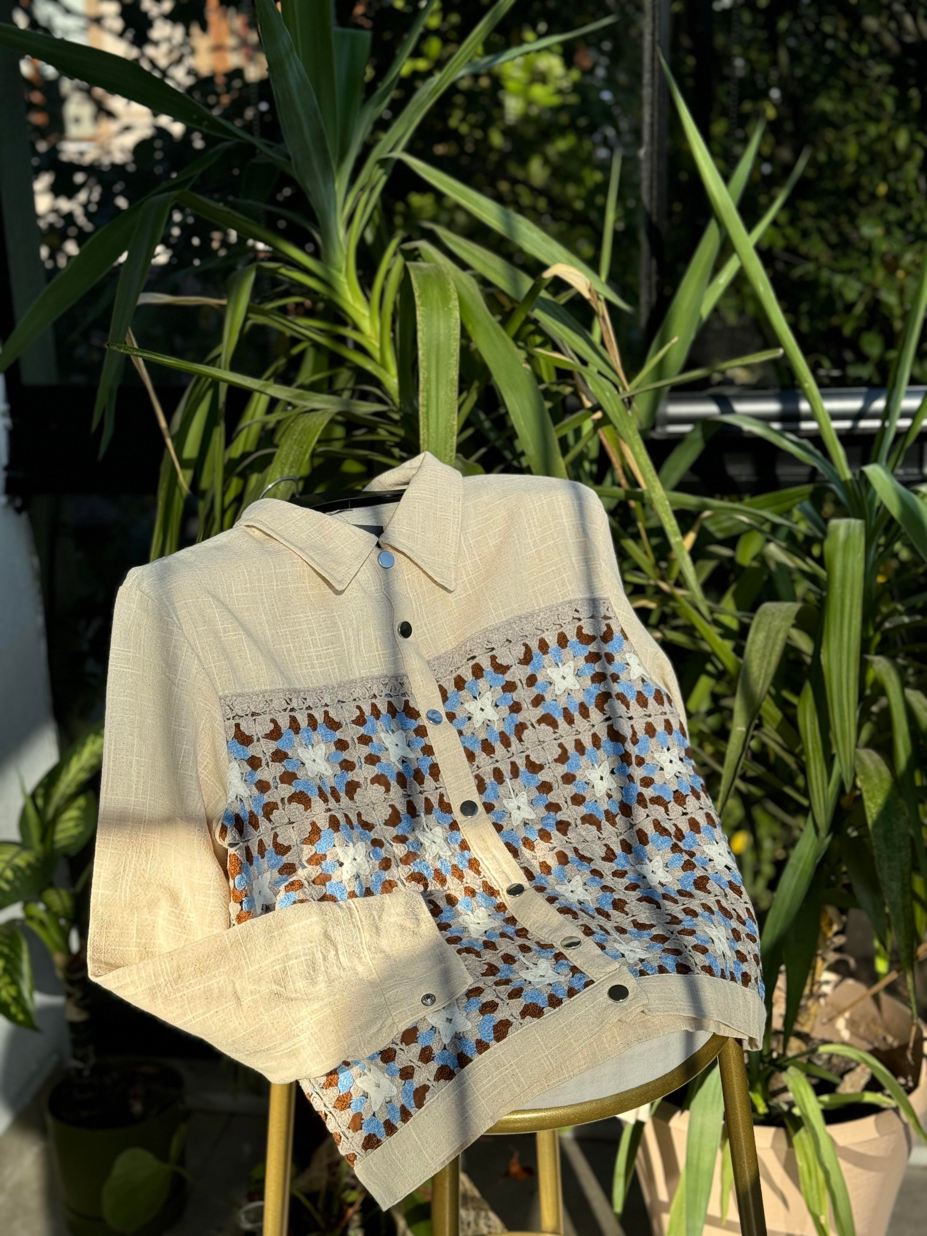 Gabardin Örme Detay Ceket Taş