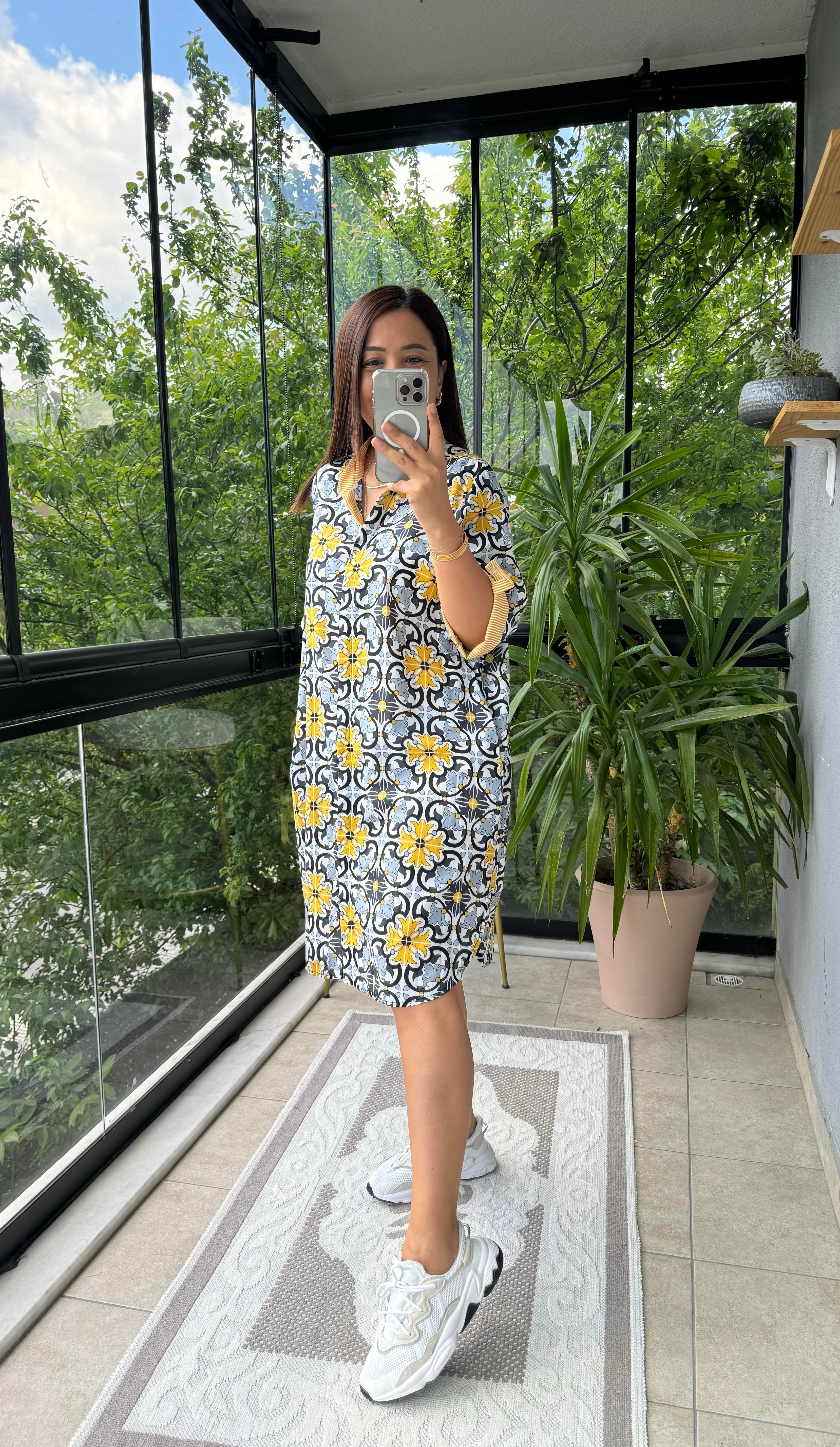 Garnili Elbise Sarı