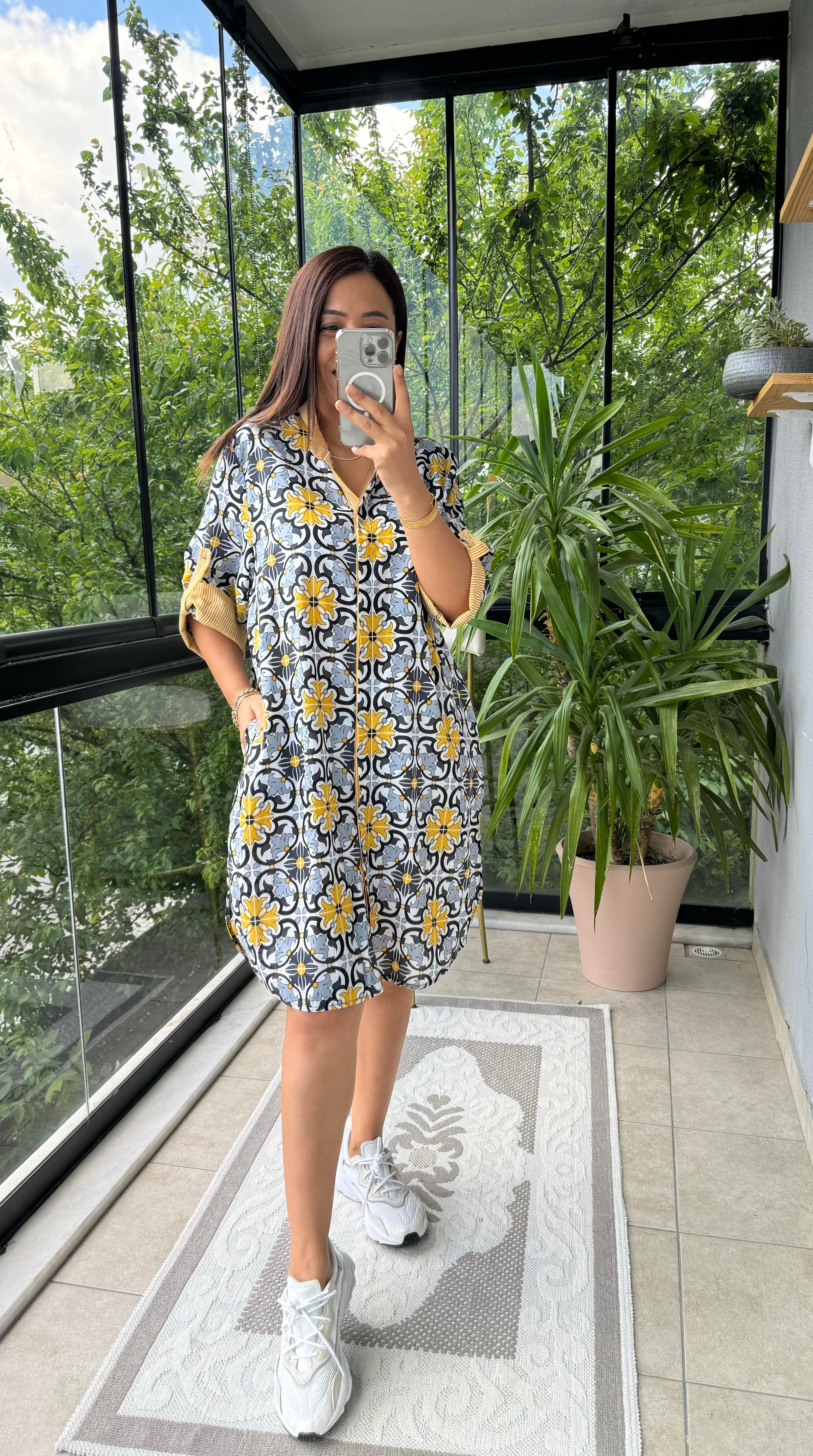 Garnili Elbise Sarı