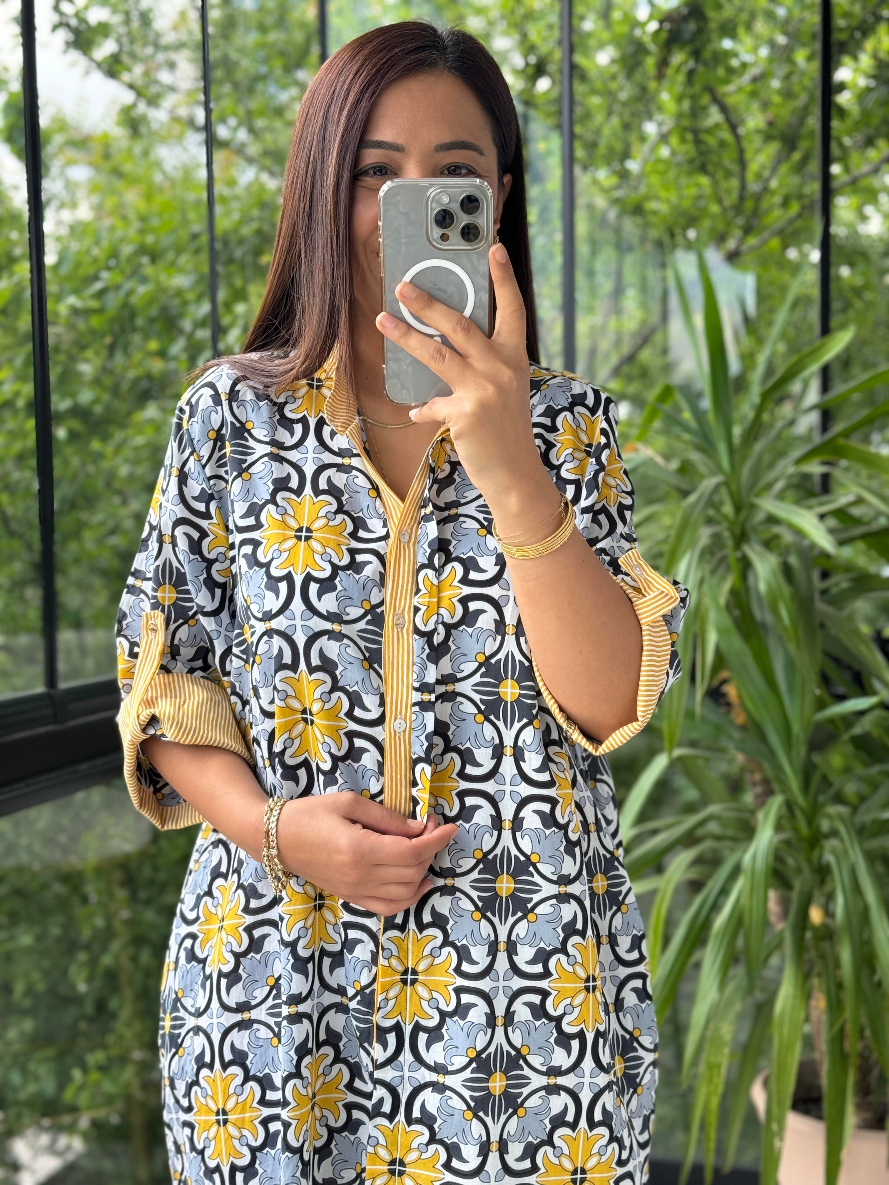 Garnili Elbise Sarı