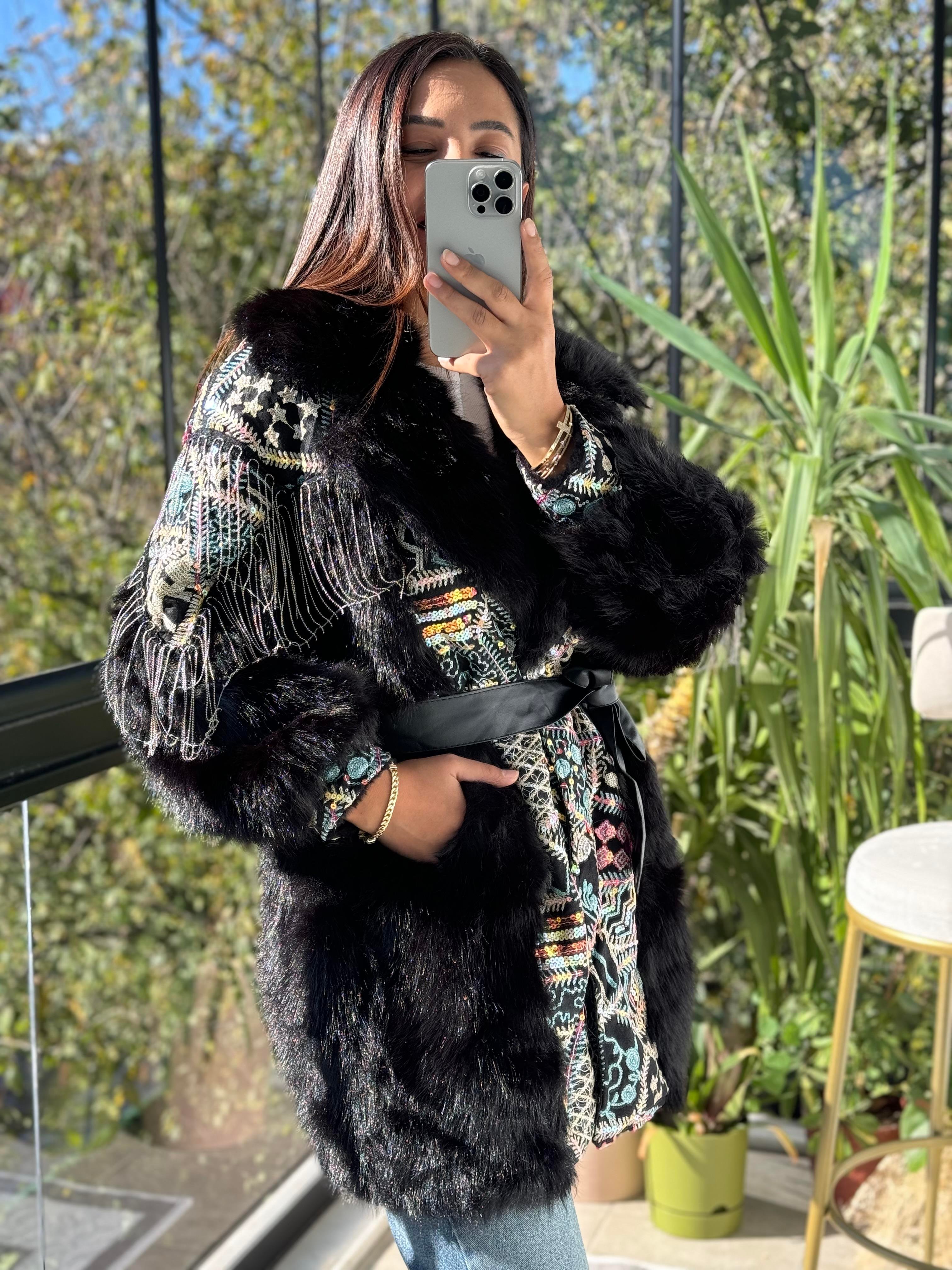 İthal Azaka Kürk Siyah