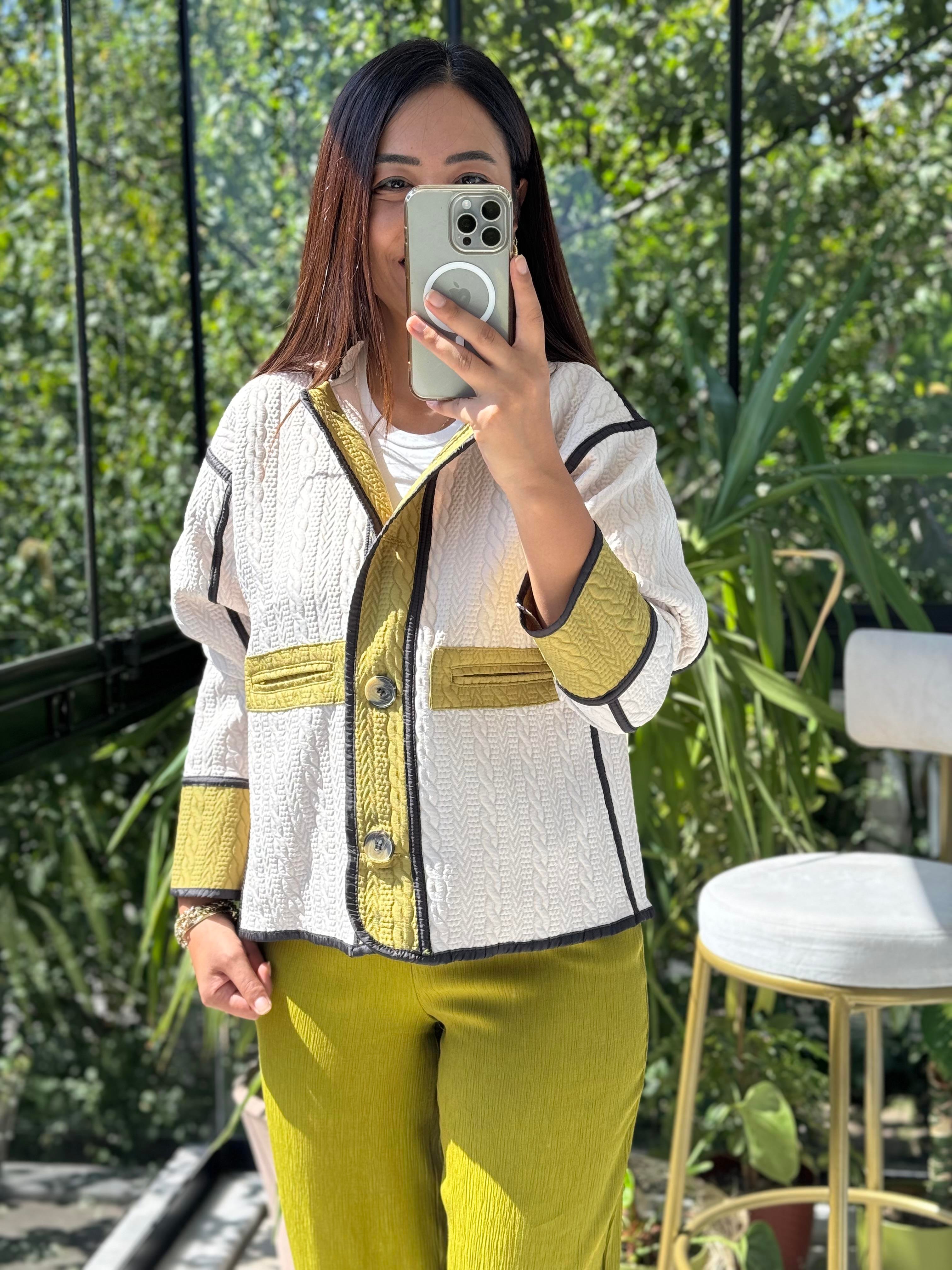 Jakar Kapitone Ceket Bej