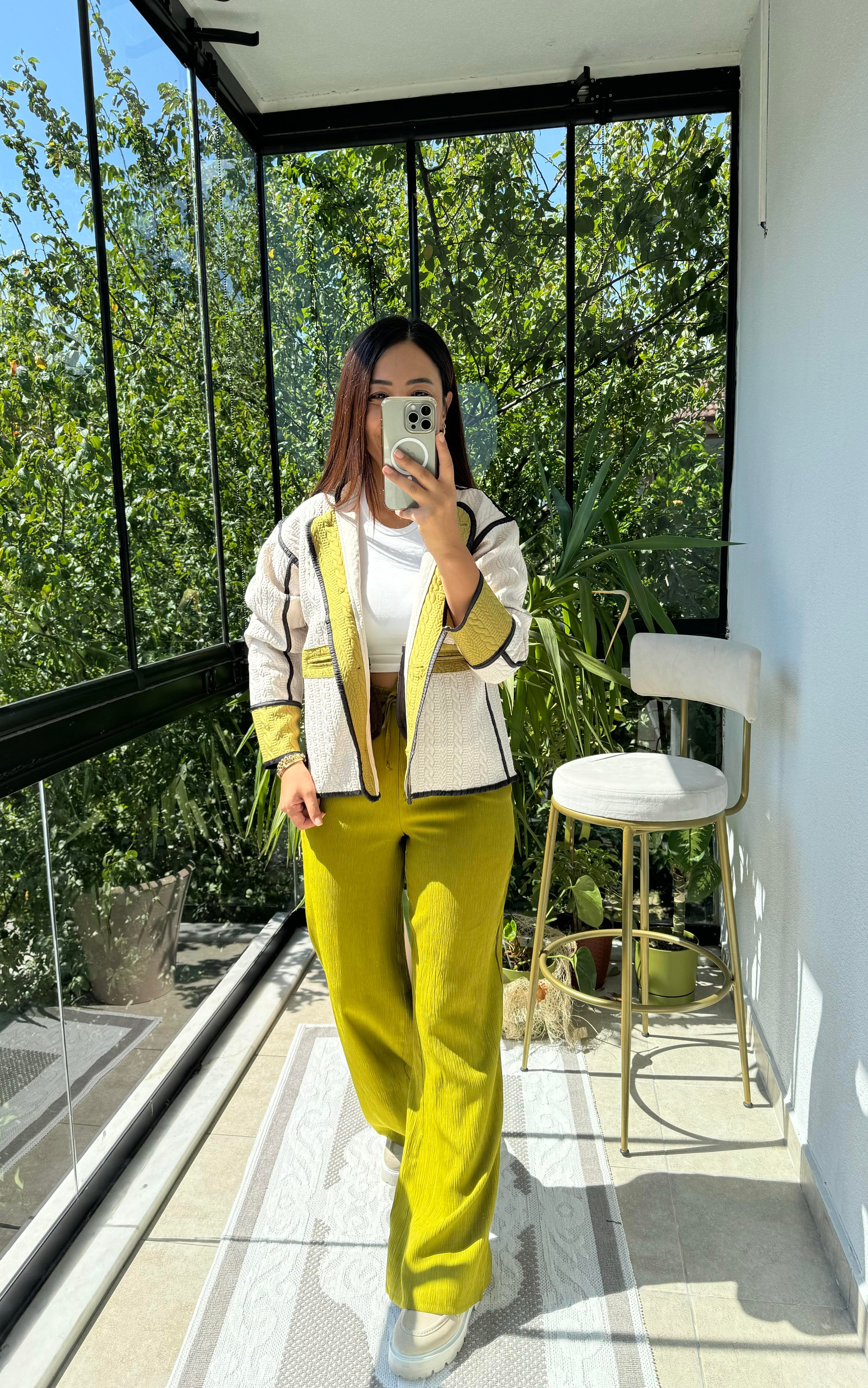 Jakar Kapitone Ceket Bej