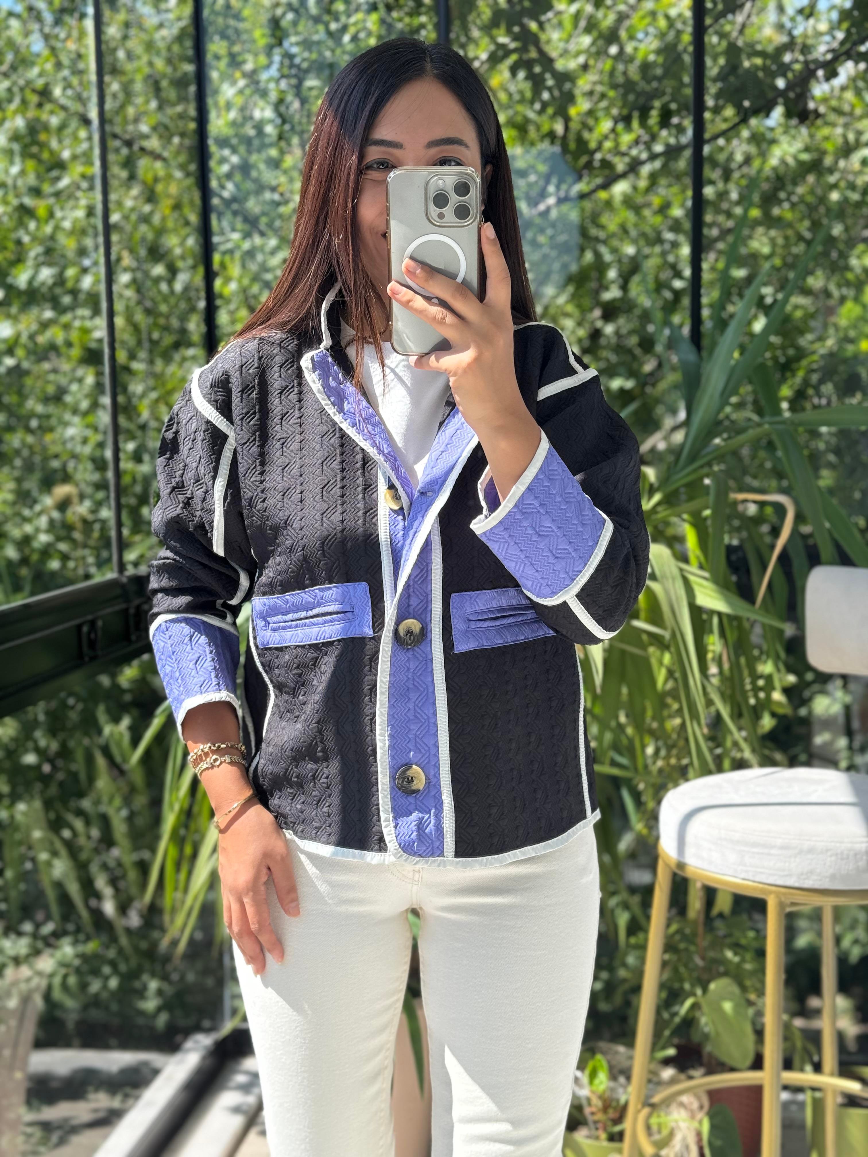 Jakar Kapitone Ceket Siyah