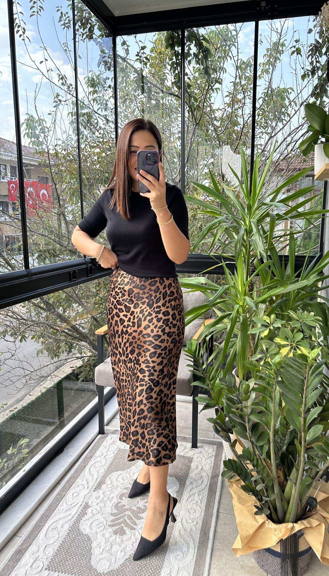 Leopar Saten Etek