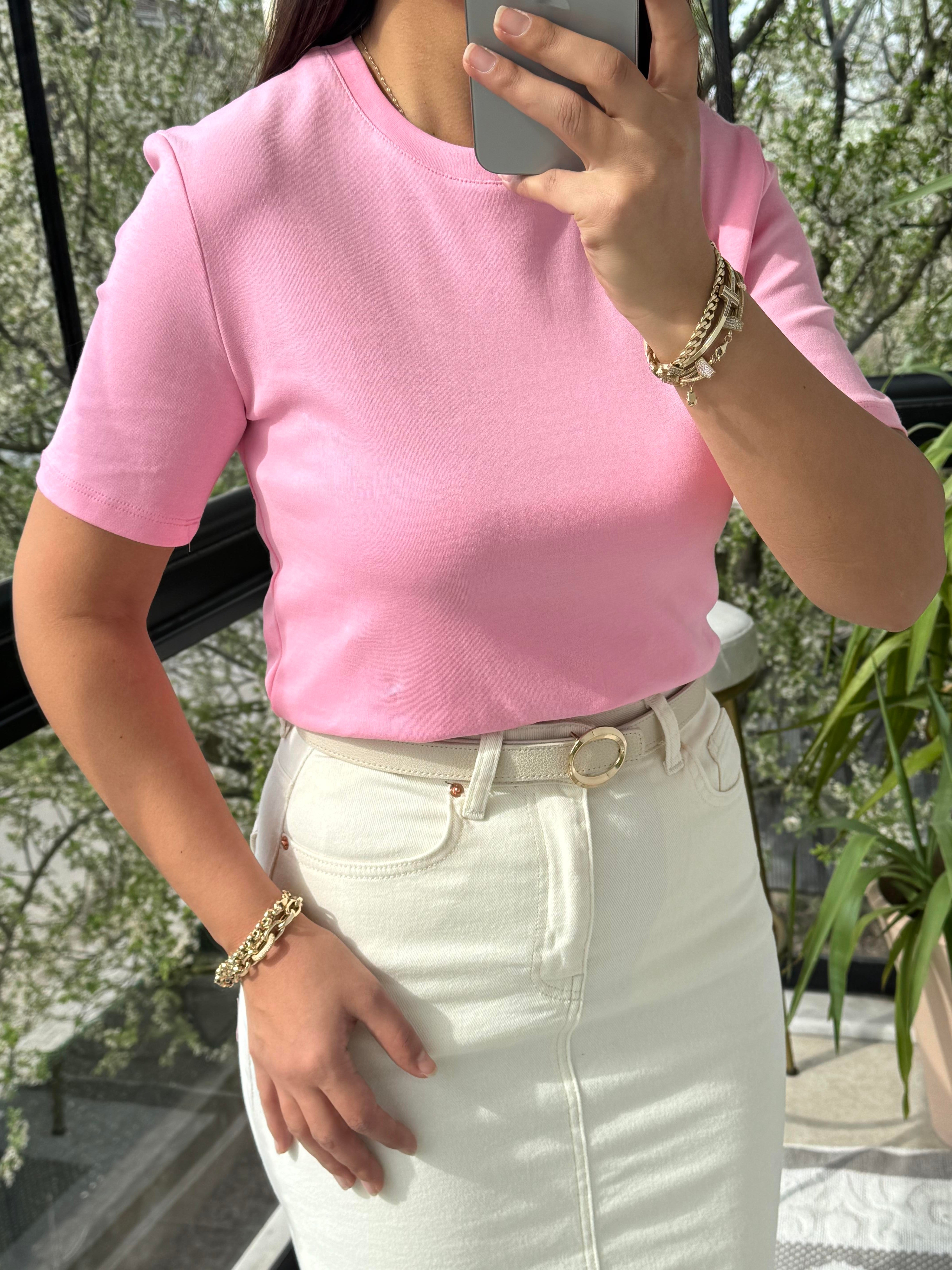 Massi Basic Tişört Pembe