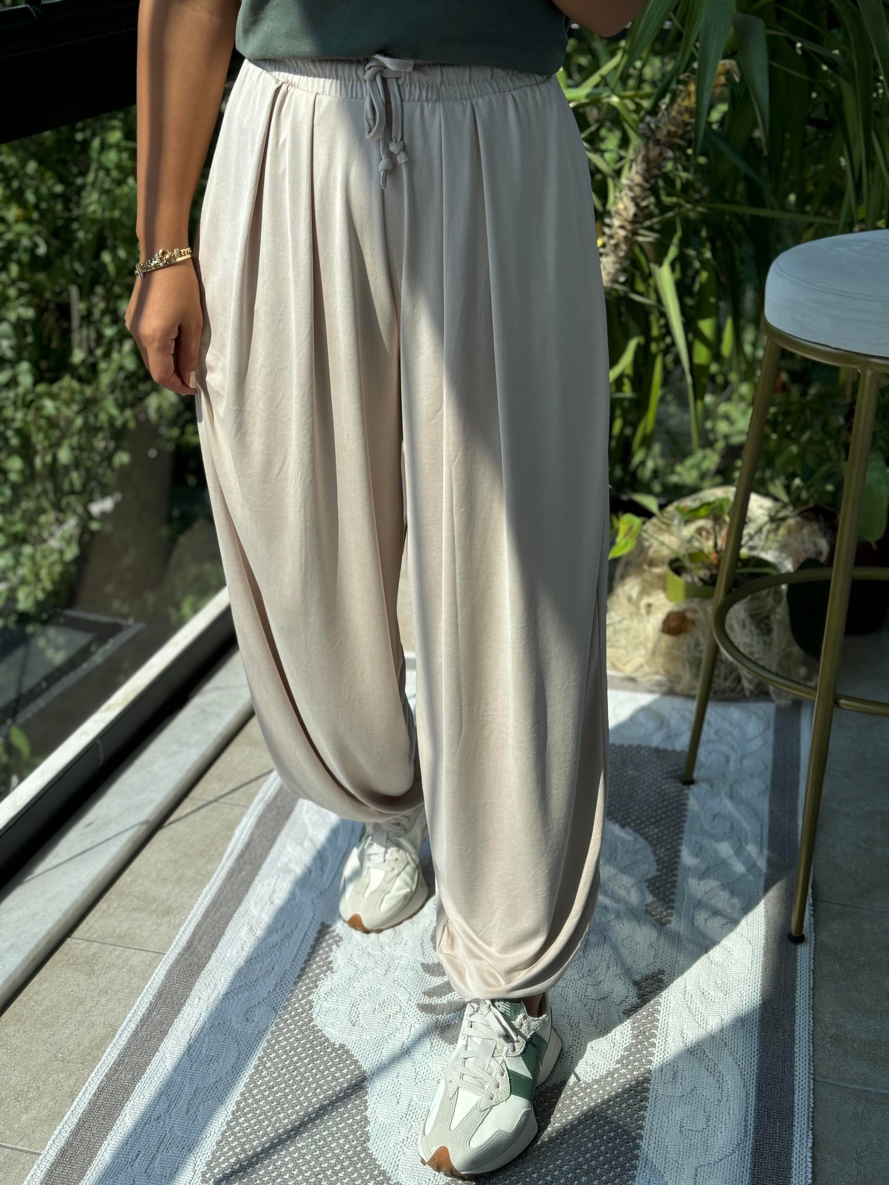 Modal Şalvar Pantolon Taş