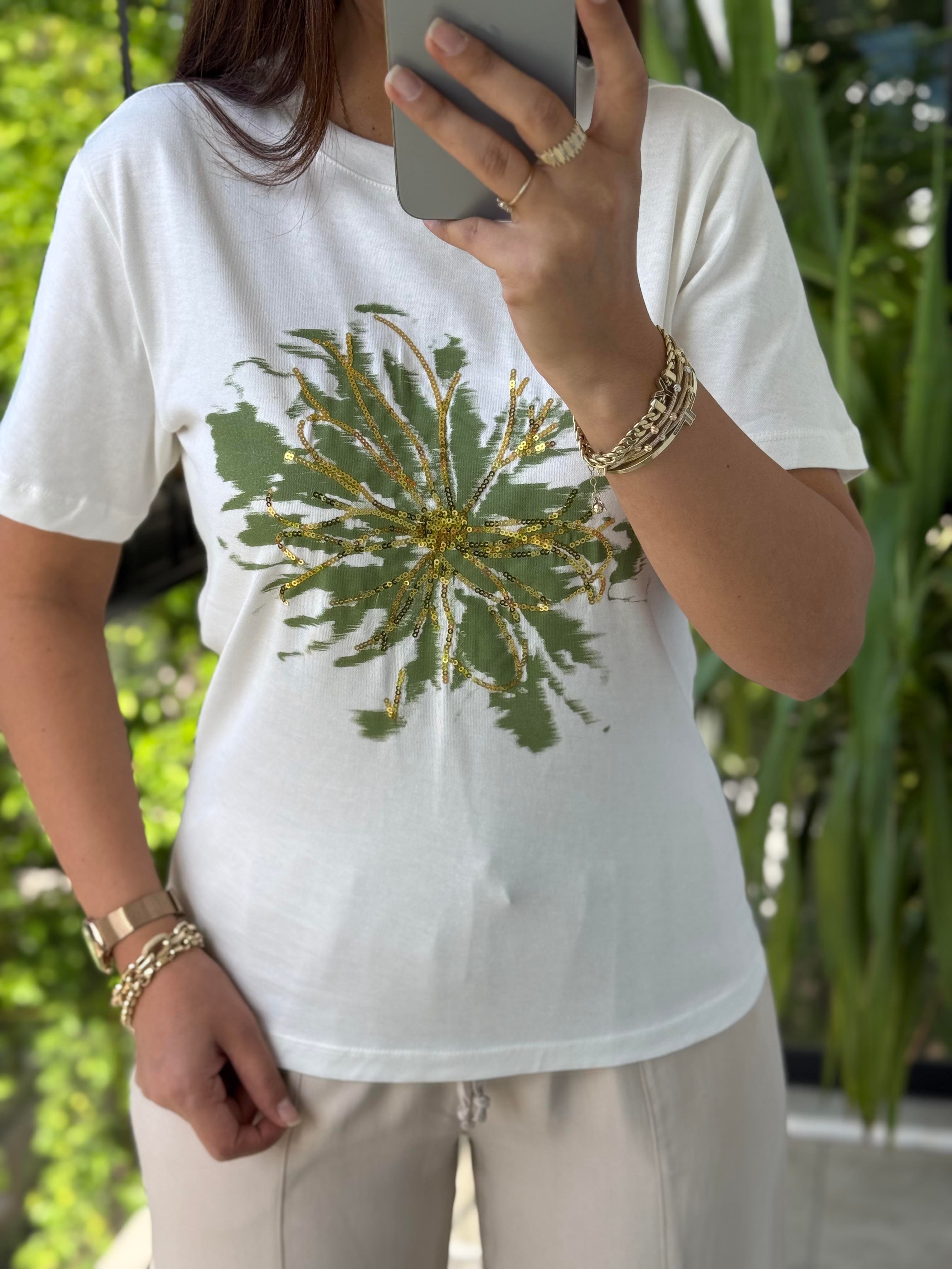 Ntwork Baskılı Tişört Yeşil