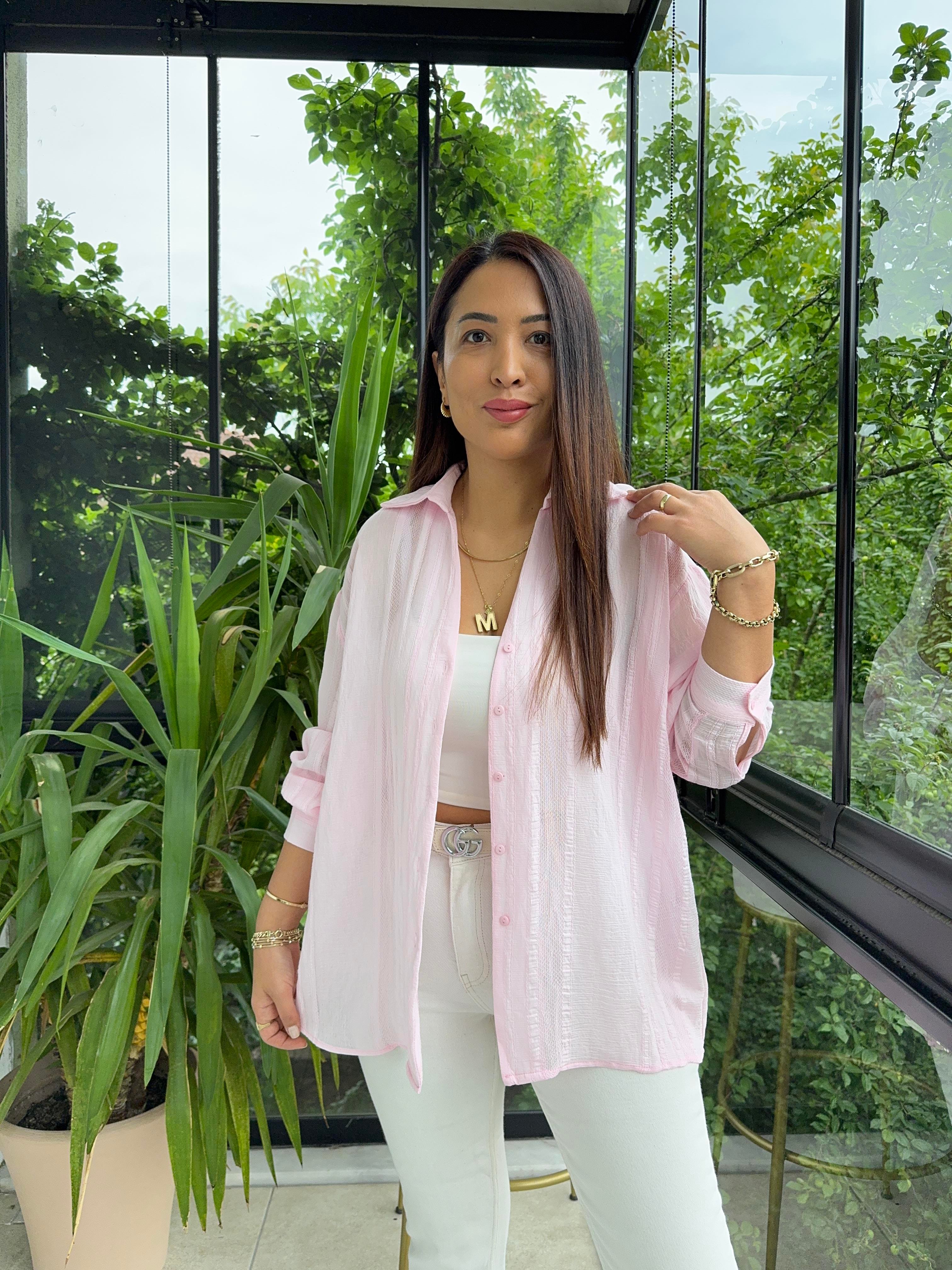 Transparan Gömlek Pembe