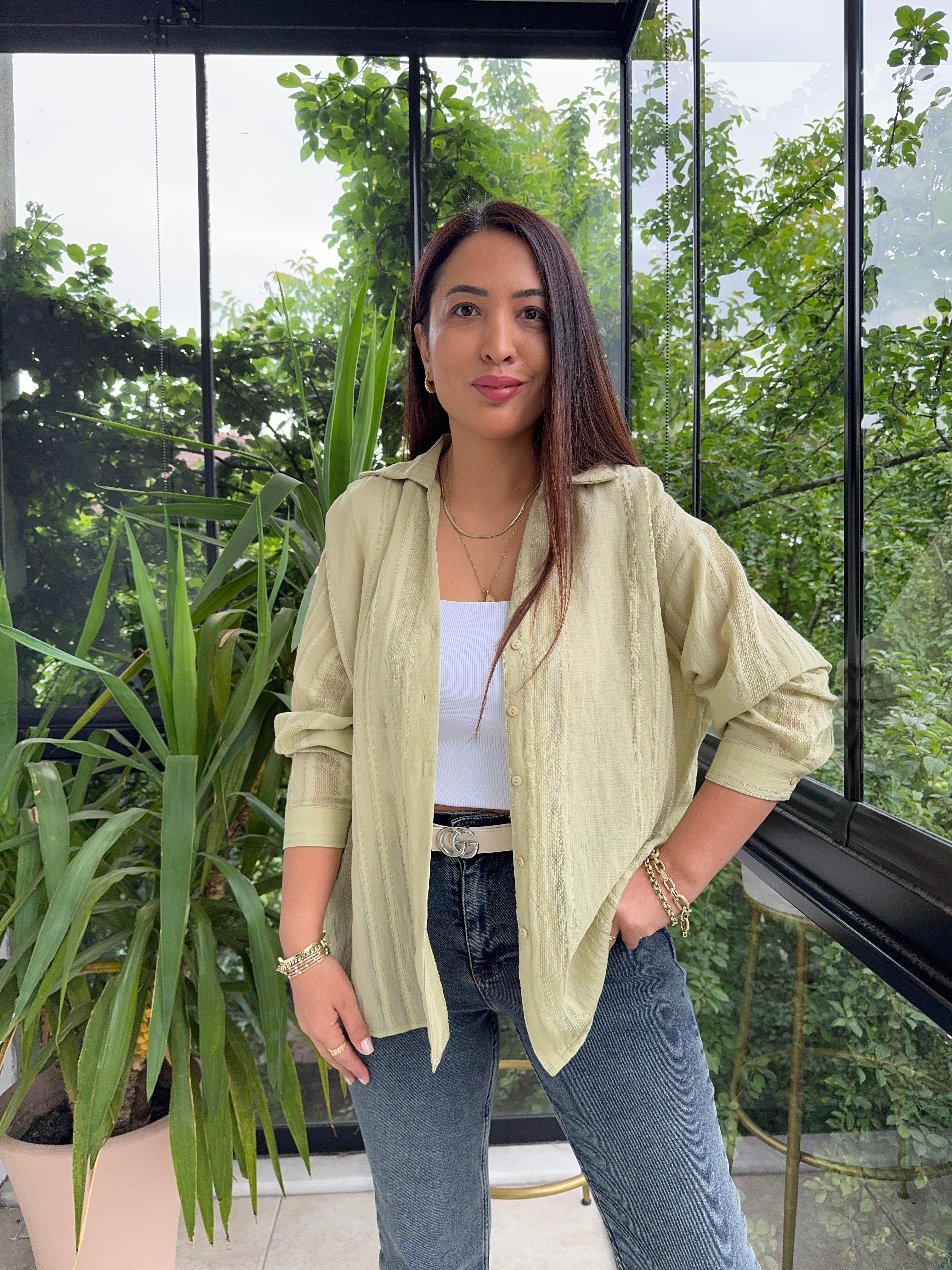 Transparan Gömlek Yeşil