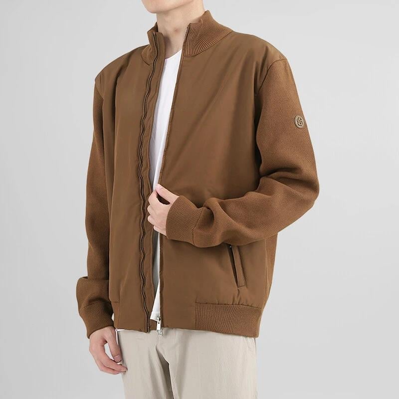 BOSS  BOSS Erkek Hibrit Kumaşlı Dik Yaka Normal Kalıp Uzun Kollu Kahverengi Ceket 50543135-217