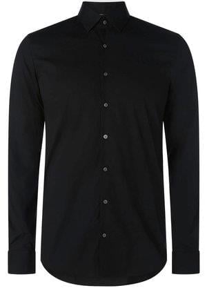 Calvin Klein Calvin Kleın Erkek %100 Pamuklu İnce Düğmeli Siyah-Beyaz Gömlek K10K108120-0GN