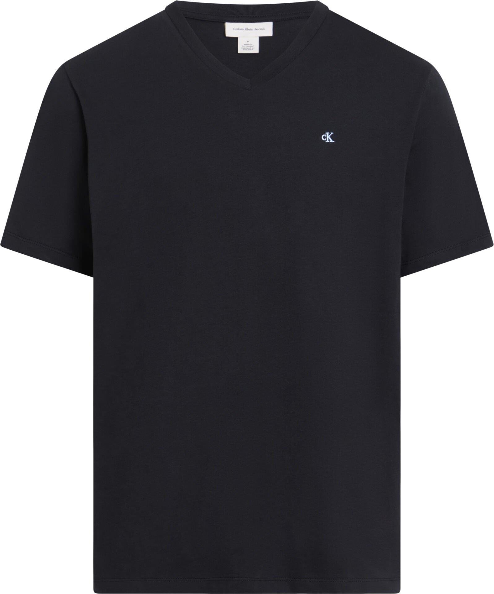 Calvin Klein Calvin Klein Erkek Dar Kesim V Yaka Kısa Kol Pamuklu Siyah T-Shirt LV040HM298-UB1