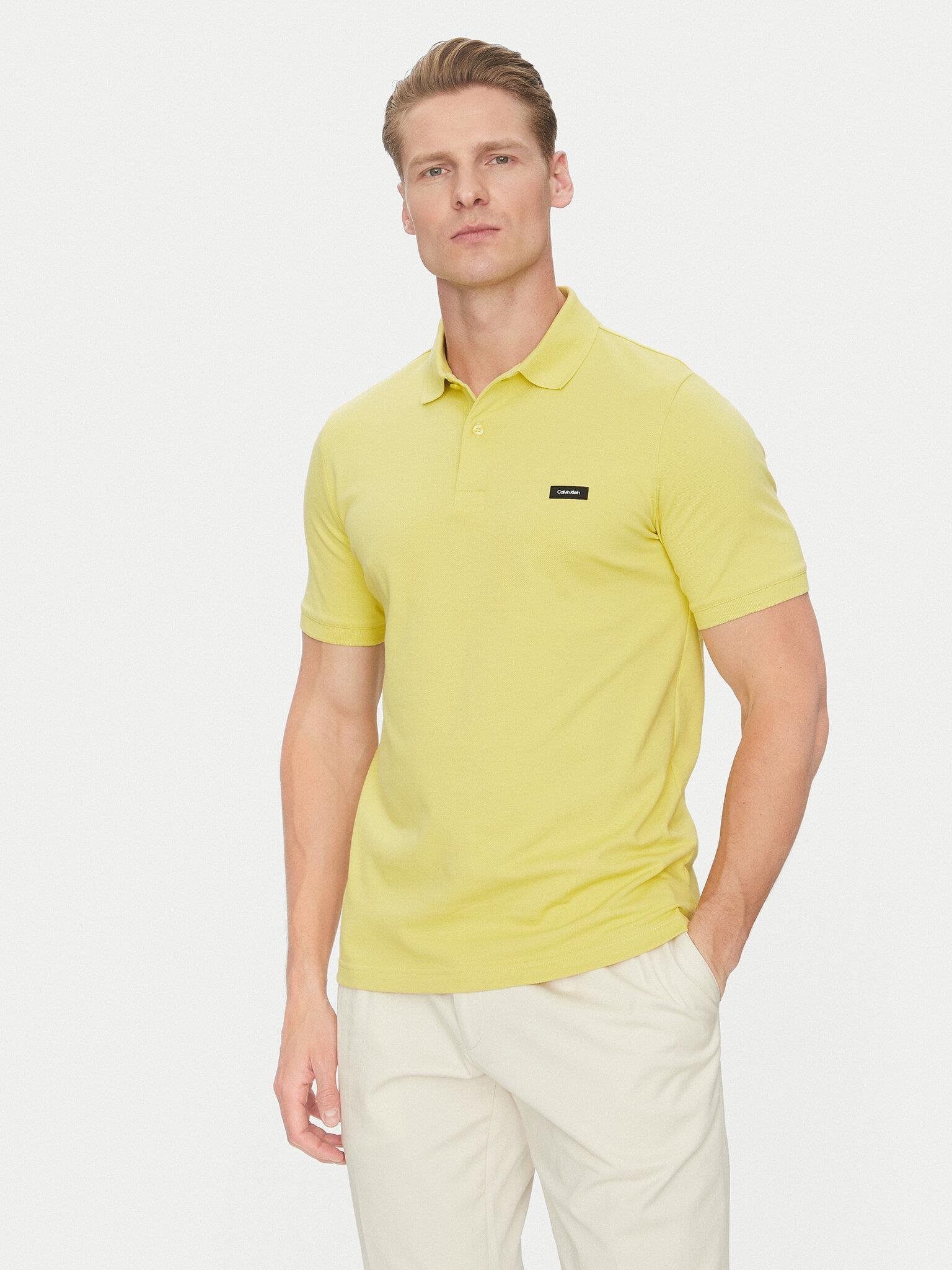 Calvin Klein Calvin Klein Erkek Marka Logolu Polo Yakalı Organik Pamuklu Mavi Polo Yaka T-Shirt K10K111196-LIN