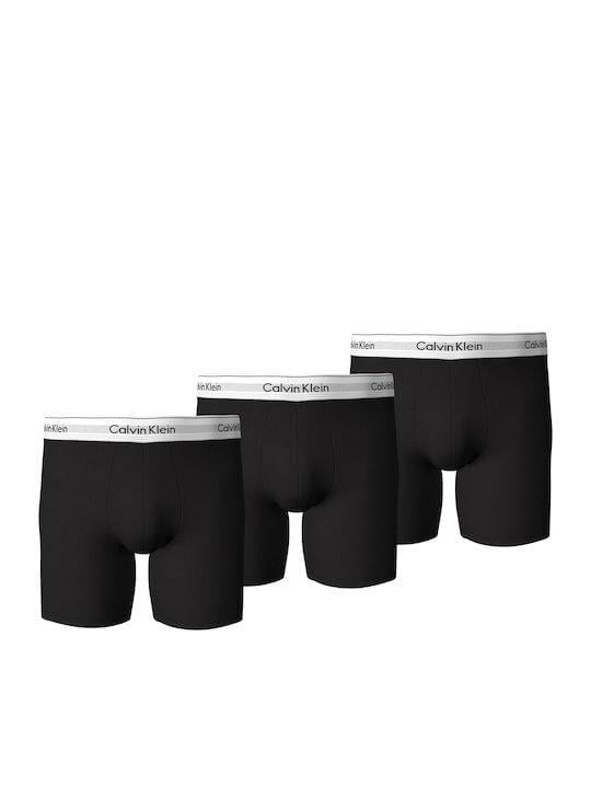Calvin Klein Calvin Klein Erkek Pamuklu Beli Lastikli Slim Fit 3'lü Paket Siyah-Beyaz Boxer LV00NB4394-UB1