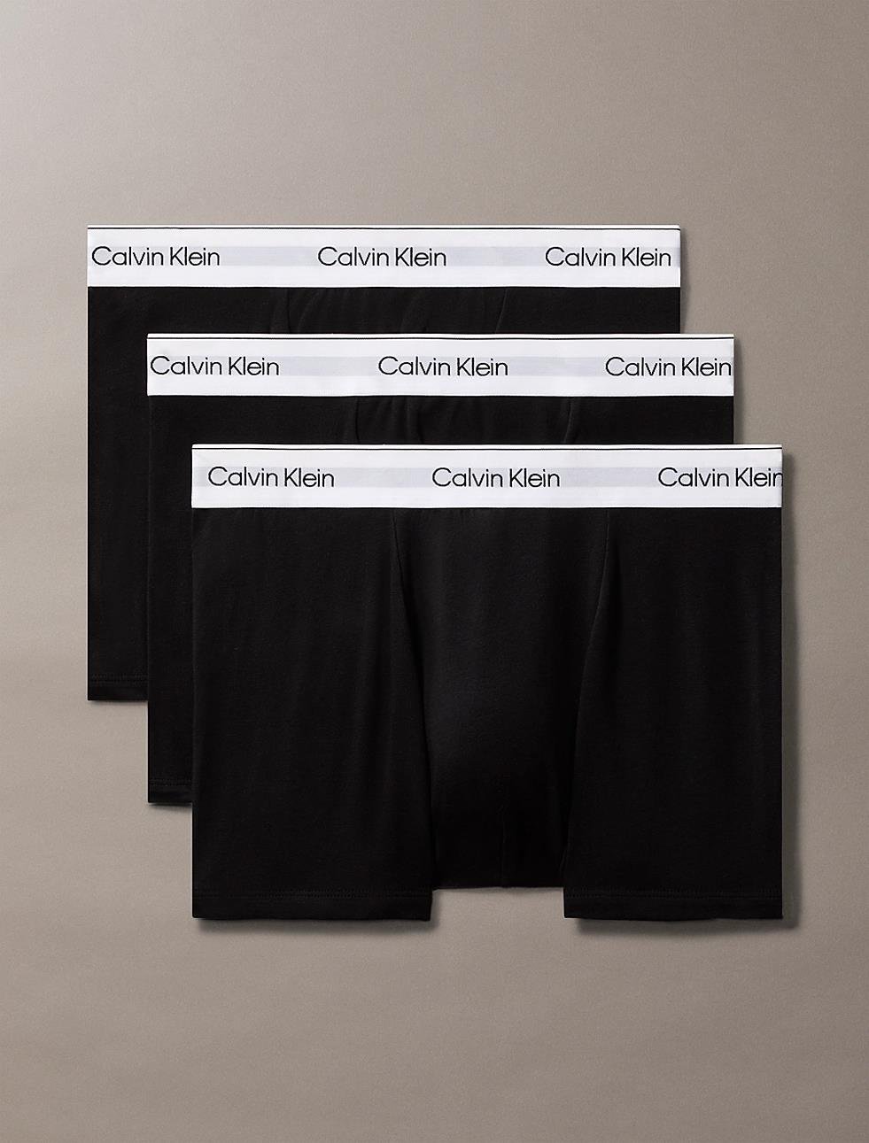 Calvin Klein Calvin Klein Erkek Pamuklu Normal Kalıp Logolu Elastik Bel Bantlı 3'lü Siyah Boxer LV00NB4286-UB1