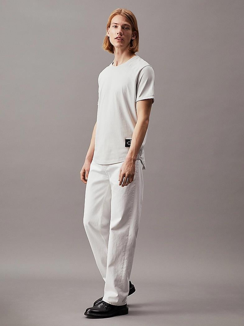 Calvin Klein Calvin Kleın Erkek Pamuklu Kısa Kollu Yuvarlak Yaka Gri T-Shirt J30J323482-PC8