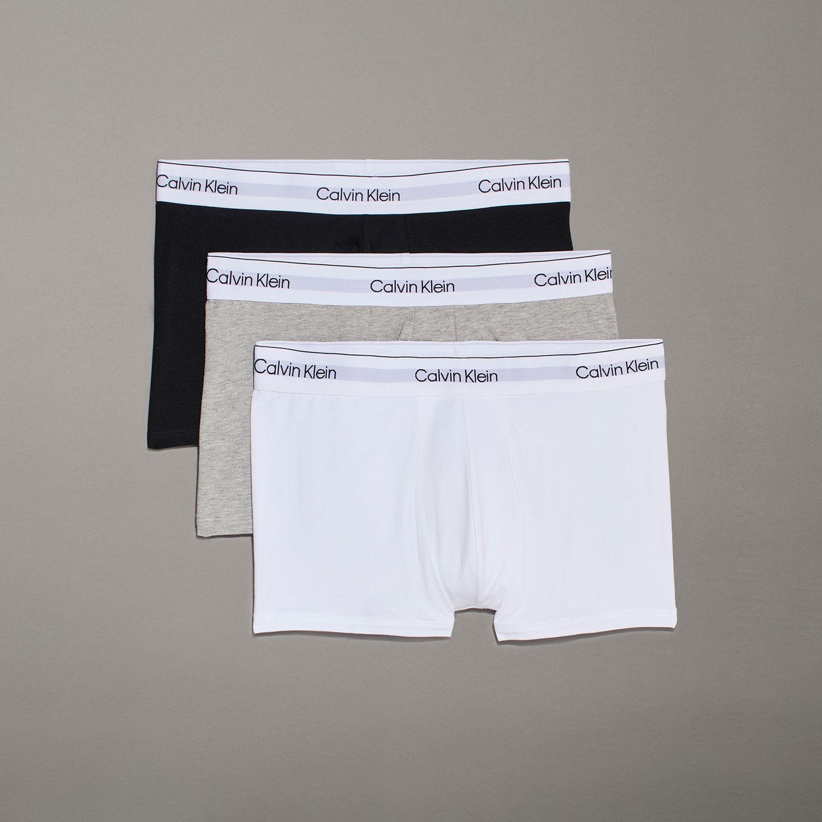 Calvin Klein Calvin Klein Erkek Pamuklu Slim Fit Beli Elastik Bantlı 3'lü Çok Renkli Boxer LV00NB4392-MP1