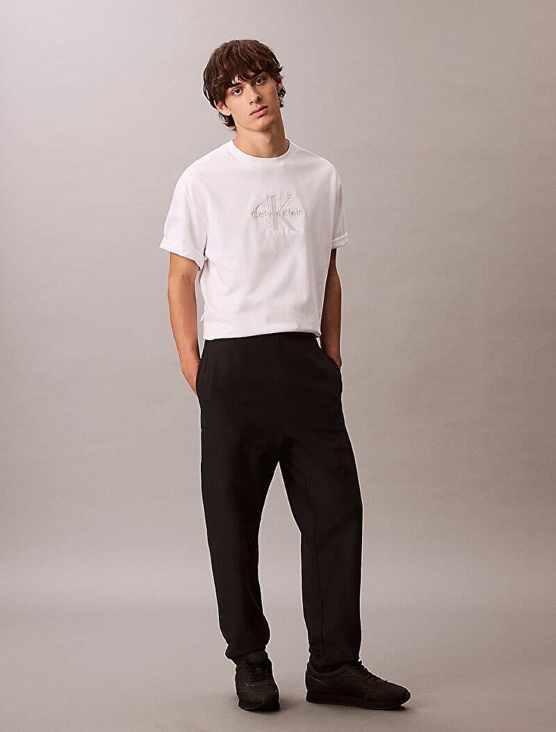 Calvin Klein Calvin Klein Erkek Regular Fit Beli ve Paçası Lastikli Pamuklu Siyah Eşofman Altı LV04RC279G-UB1