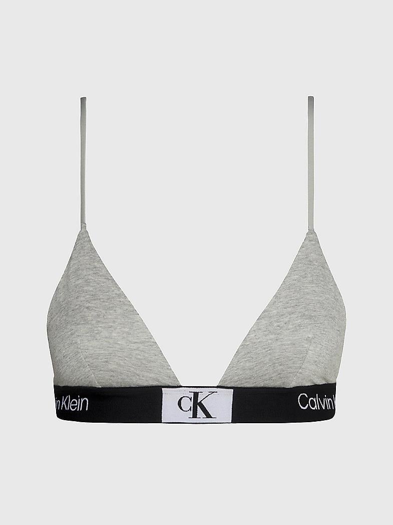 Calvin Klein Calvin Kleın Kadın Askılıklı Marka Logolu Slim Fit Gri Sütyen 000QF7217E-P7A