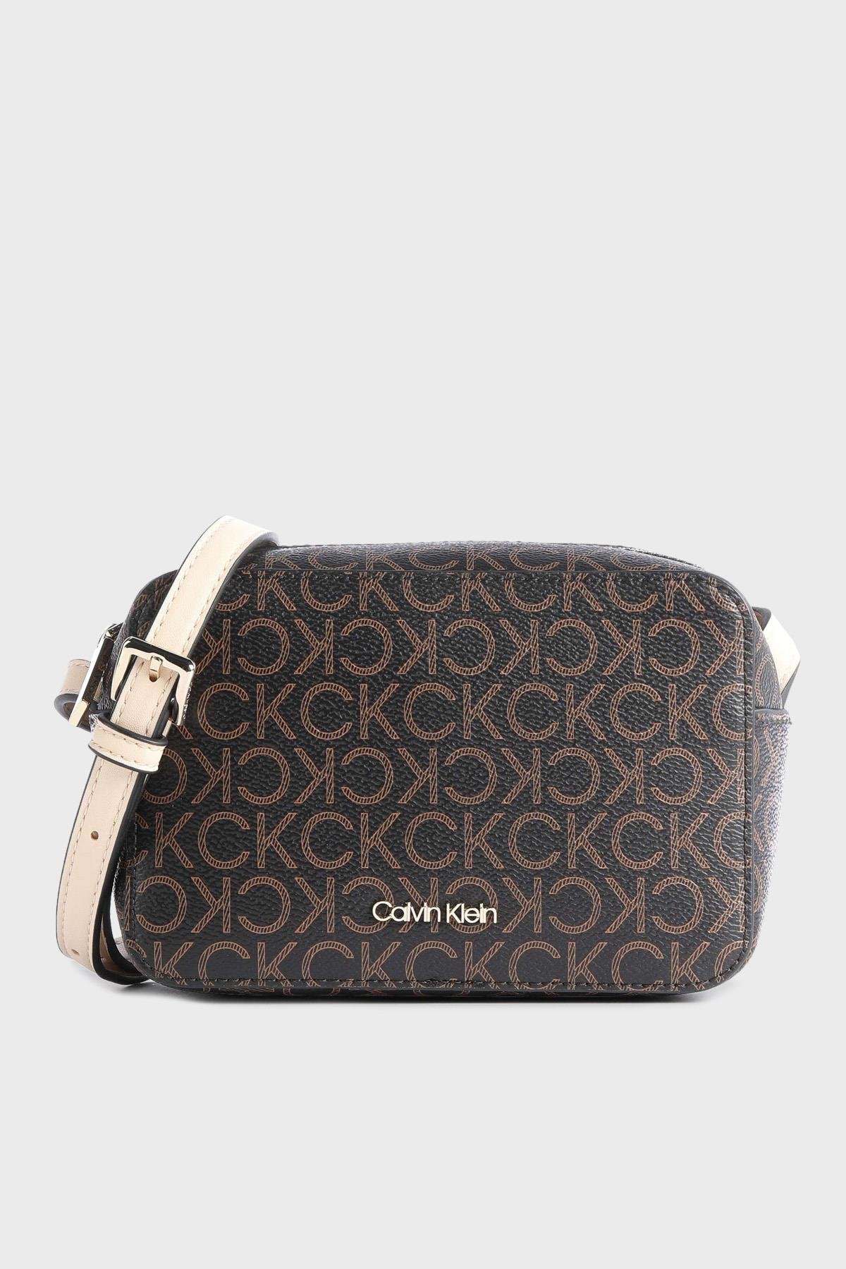 Calvin Klein Calvin Kleın Kadın Logo Baskılı Çapraz Kahverengi Çanta K60K610294-0HD