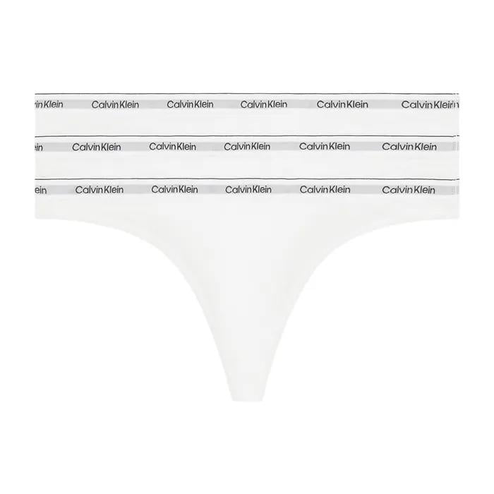 Calvin Klein Calvin Kleın Kadın Marka Logolu Rahat Kesim Beyaz Külot 000QD5209E-100