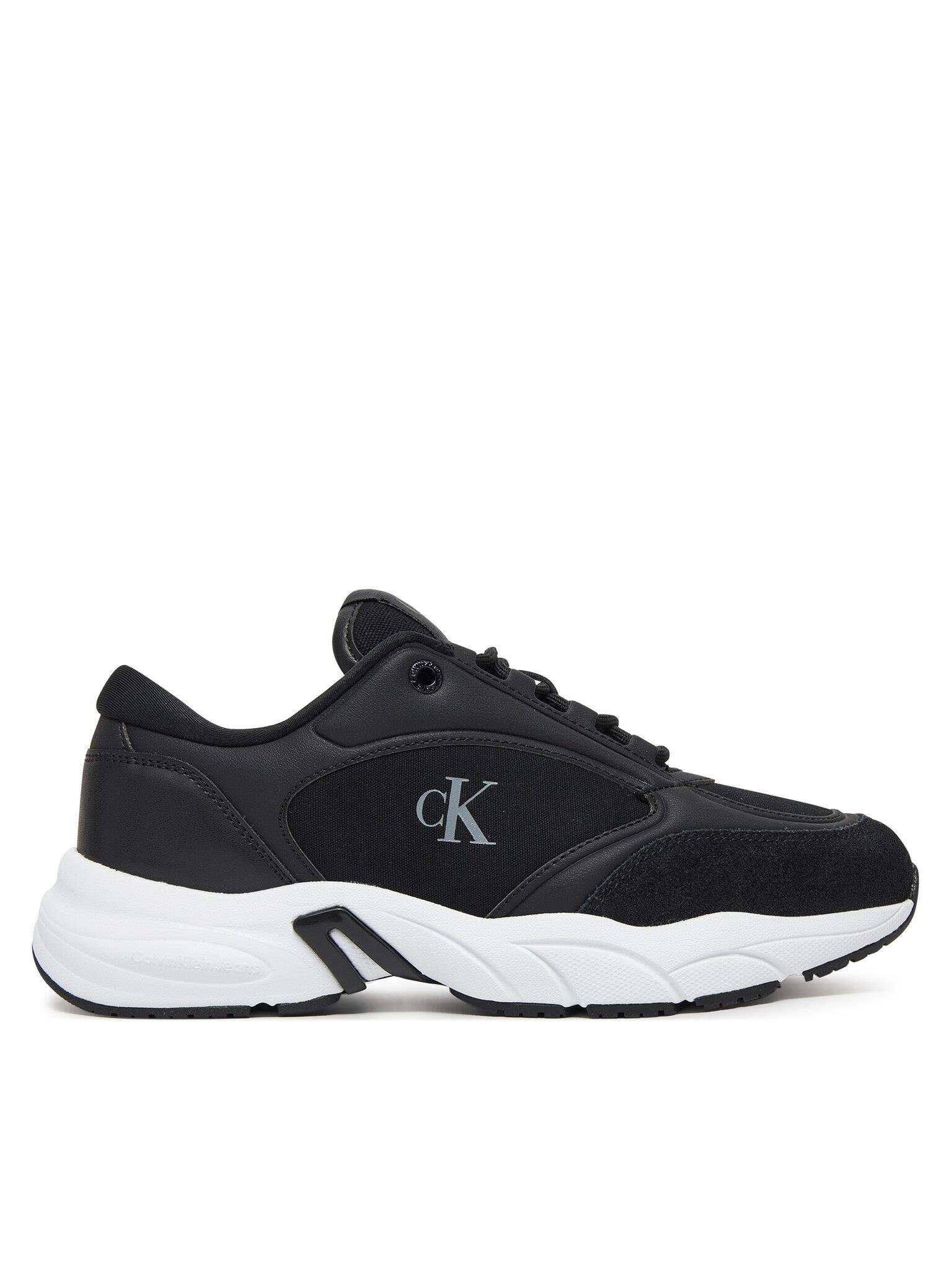 Calvin Klein Calvin Klein Kadın Renk Geçişli Orta Topuk Rahat Kalın Taban CK Yazı Detaylı Siyah Sneaker YW0YW01743-BEH