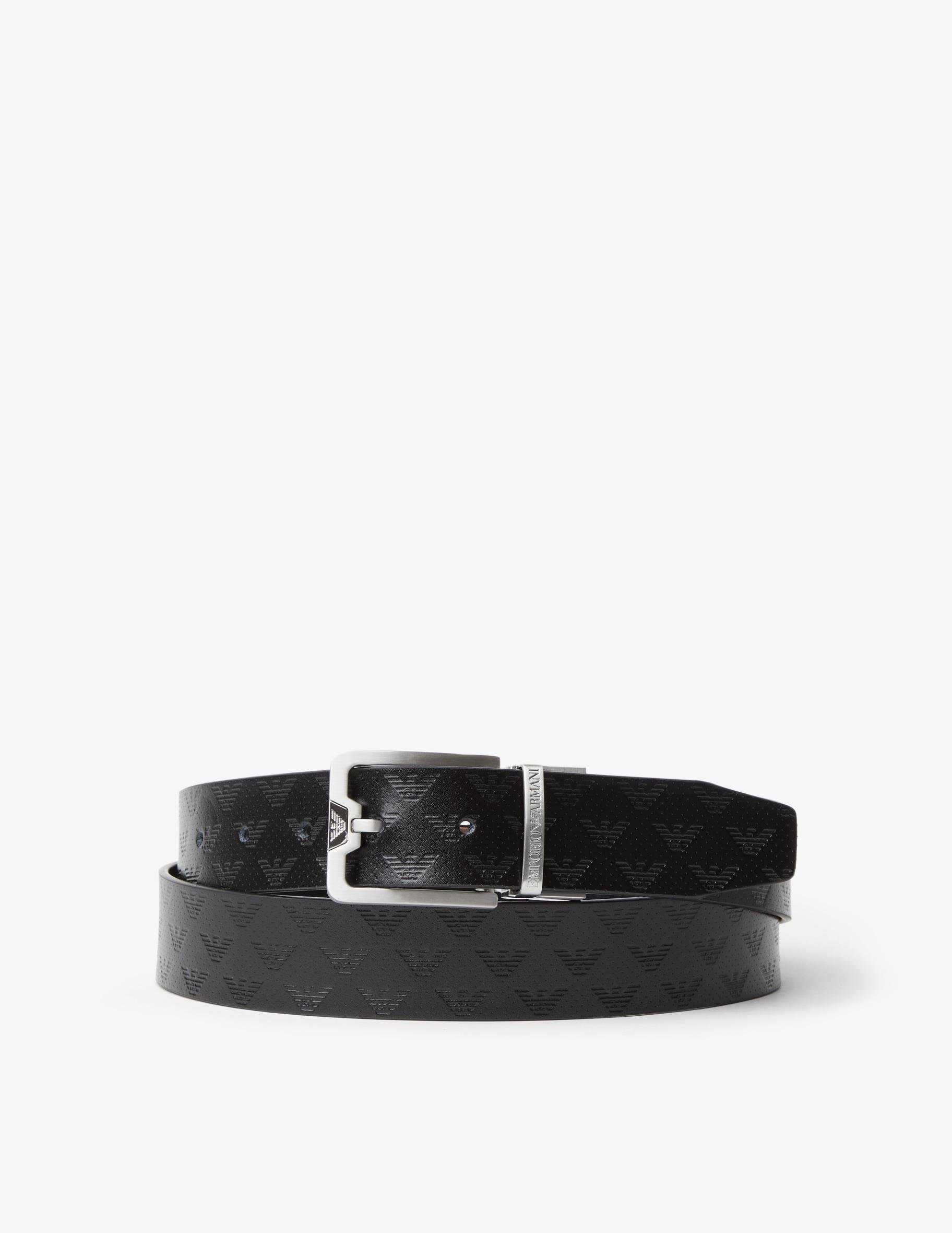 Emporio Armani Emporıo Armani Erkek %100 Deri Marka Logolu Siyah Kemer Y4S502 Y221E-81386