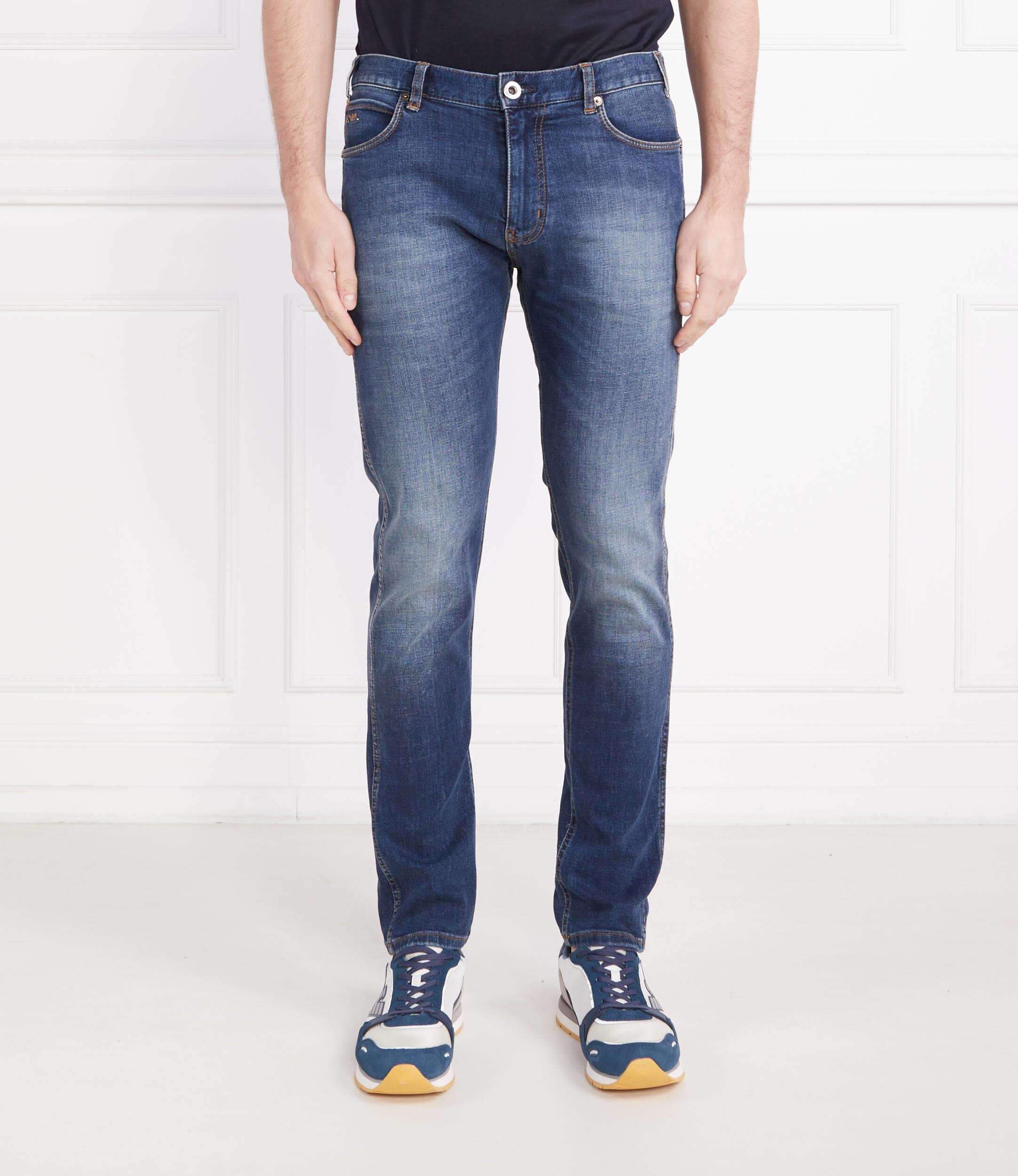 Emporio Armani Emporıo Armani Erkek Logolu 5 Cepli Denim Mavi Jeans 3R1J16 1D0BZ-0942