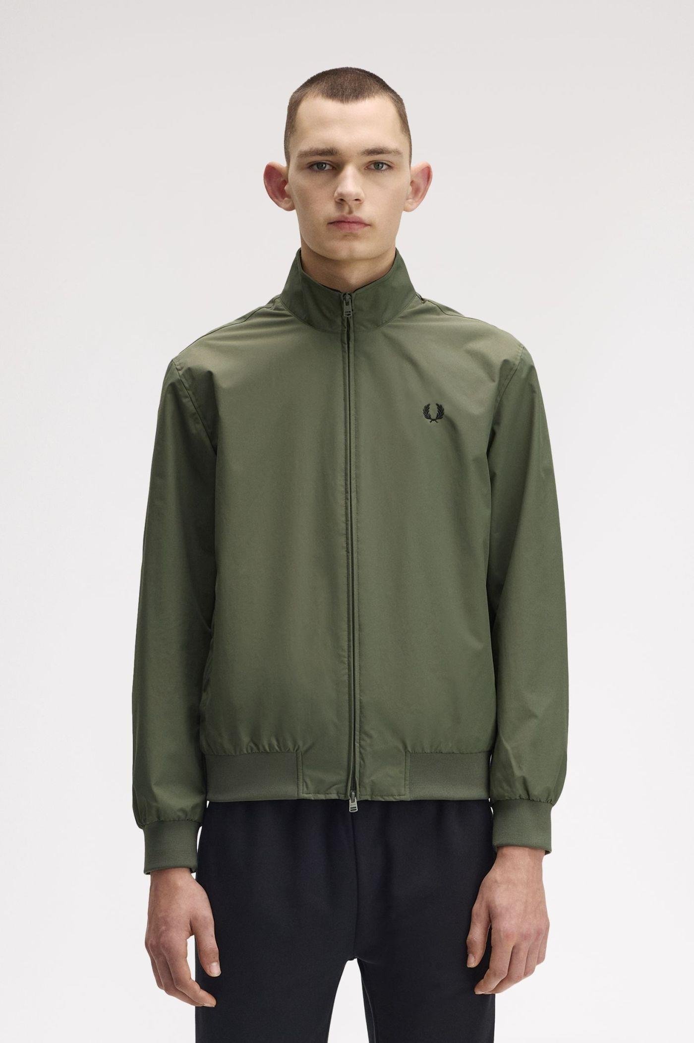 Fred Perry Fred Perry Unısex Dik Yaka Fermuar Kapamalı Sol Gögüs Defne Çelenkli Yeşil Ceket J2660-X21