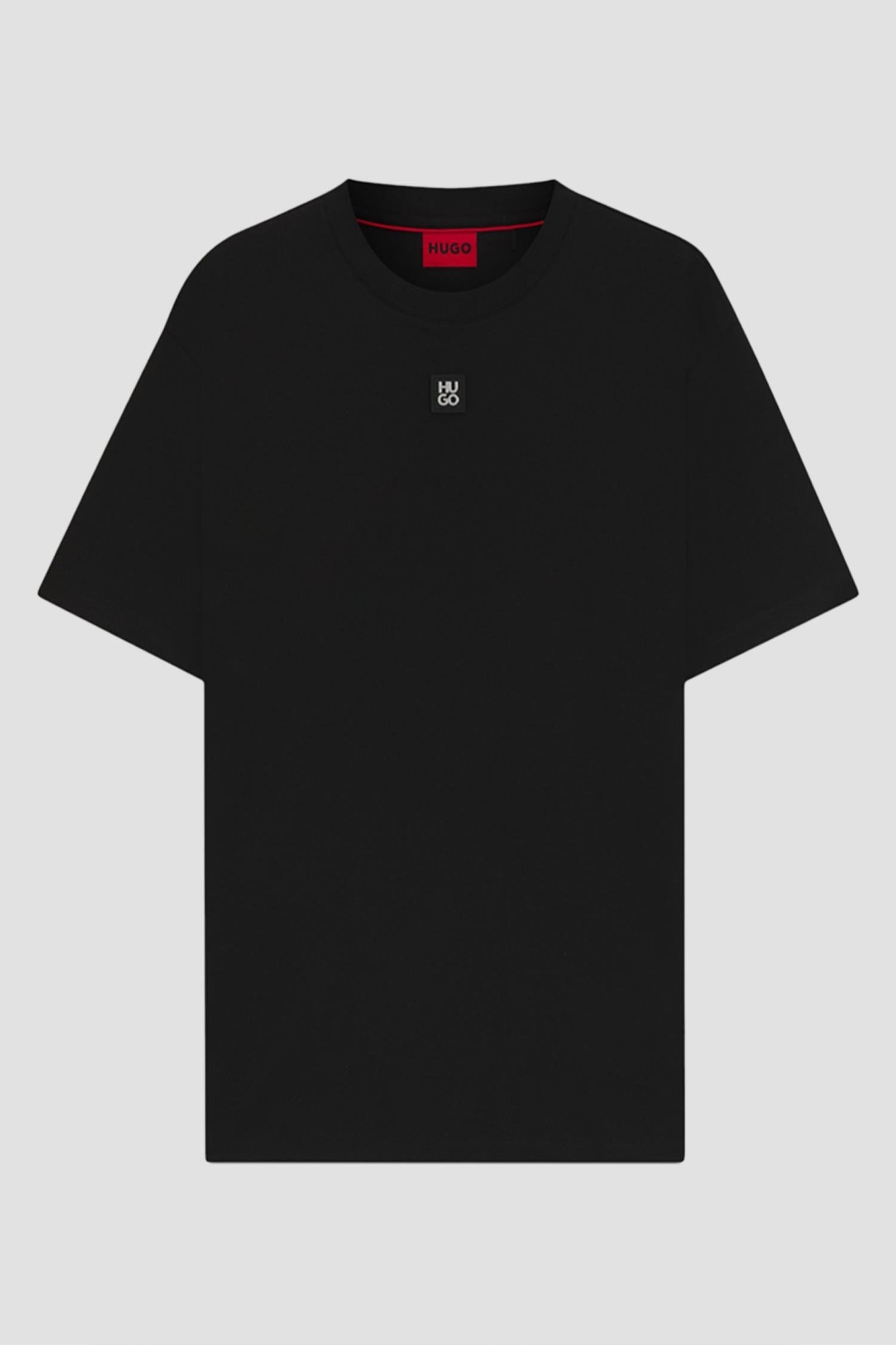 HUGO HUGO Erkek Sıfır Yaka Marka Logolu Siyah1 T-Shirt 50505201-002
