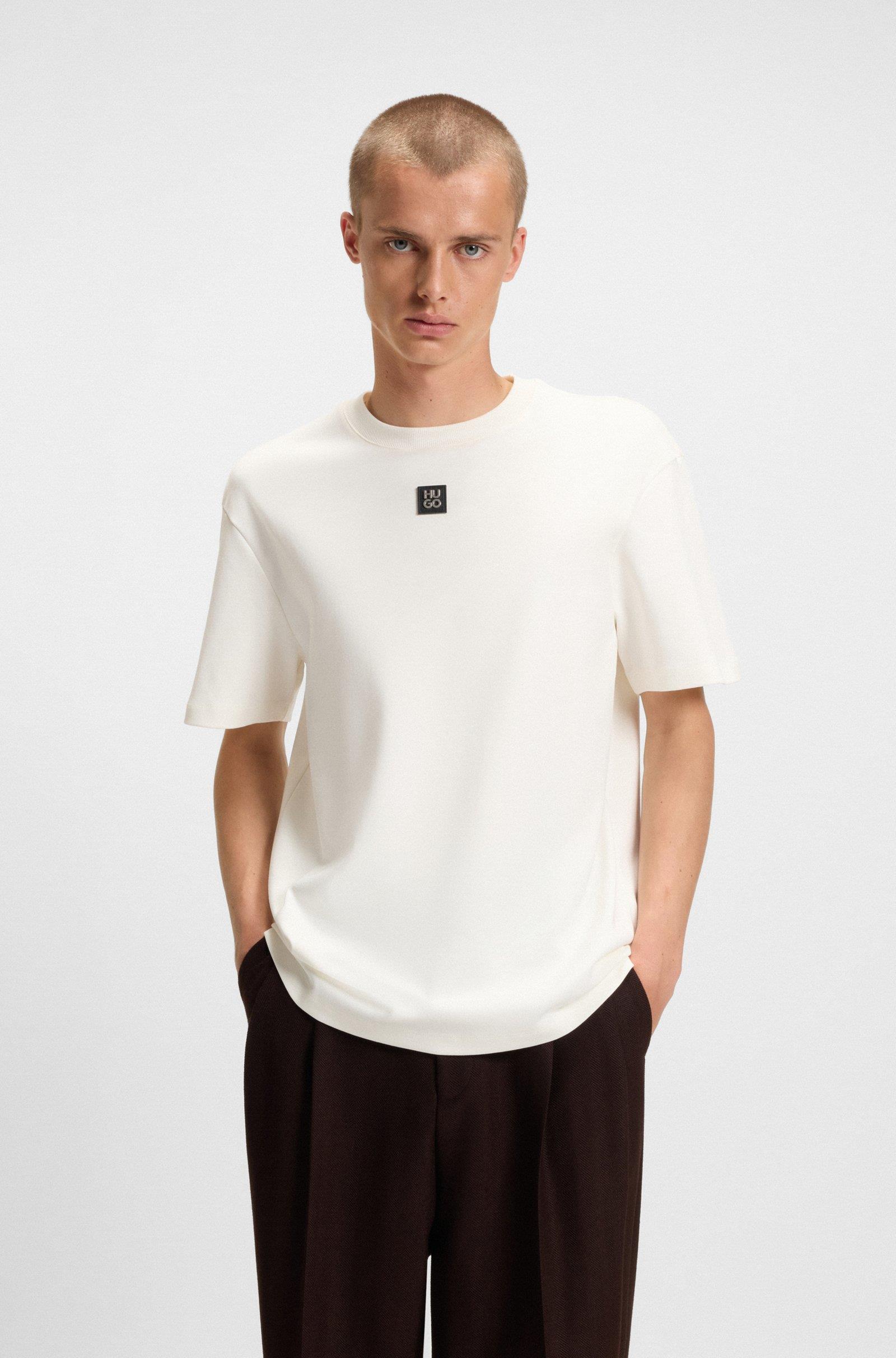 HUGO HUGO Erkek Sıfır Yaka Marka Logolu Beyaz1 T-Shirt 50505201-103