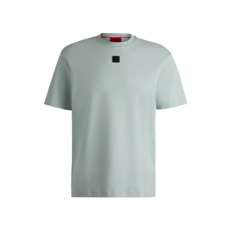 HUGO HUGO Erkek Sıfır Yaka Marka Logolu Yeşil T-Shirt 50505201-074