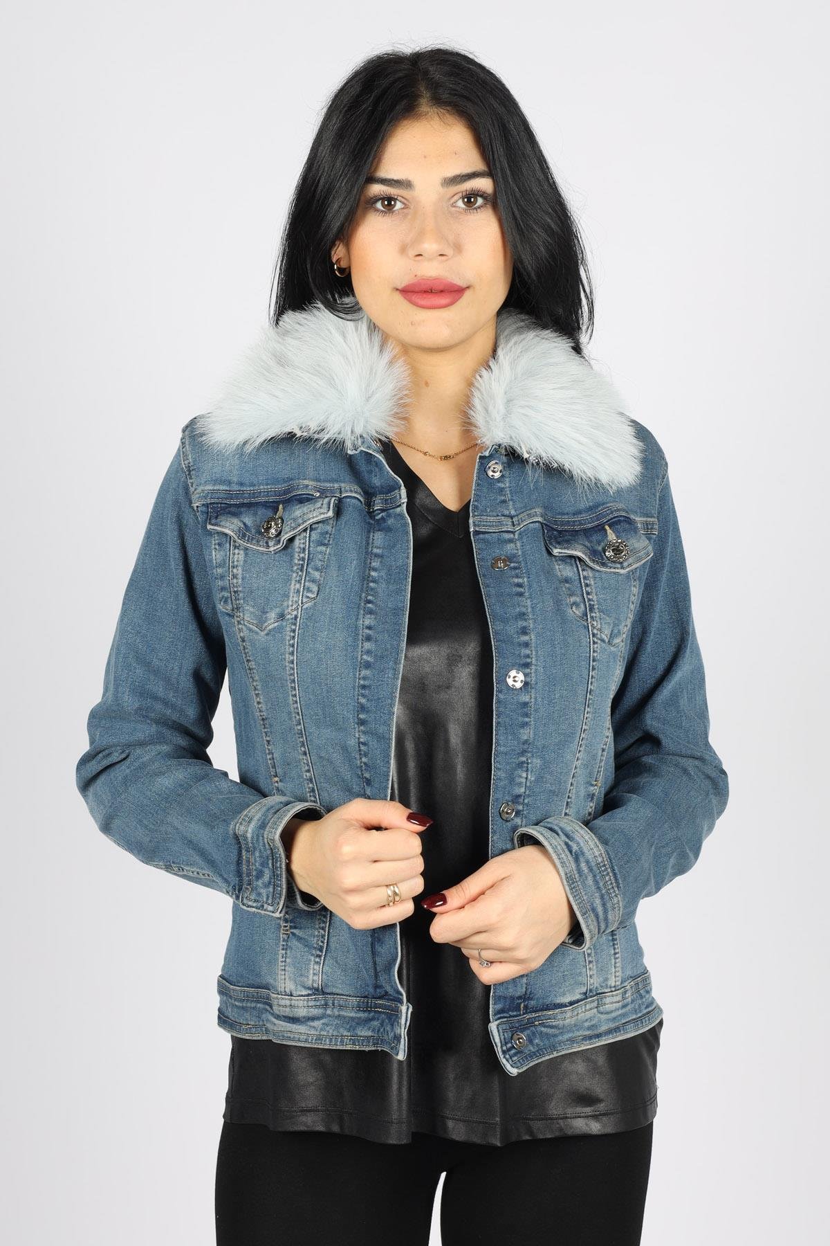 Liu Jo Lıu Jo Kadın Marka Logolu Günlük Kullanım Mavi Ceket UF3123D4391-78282