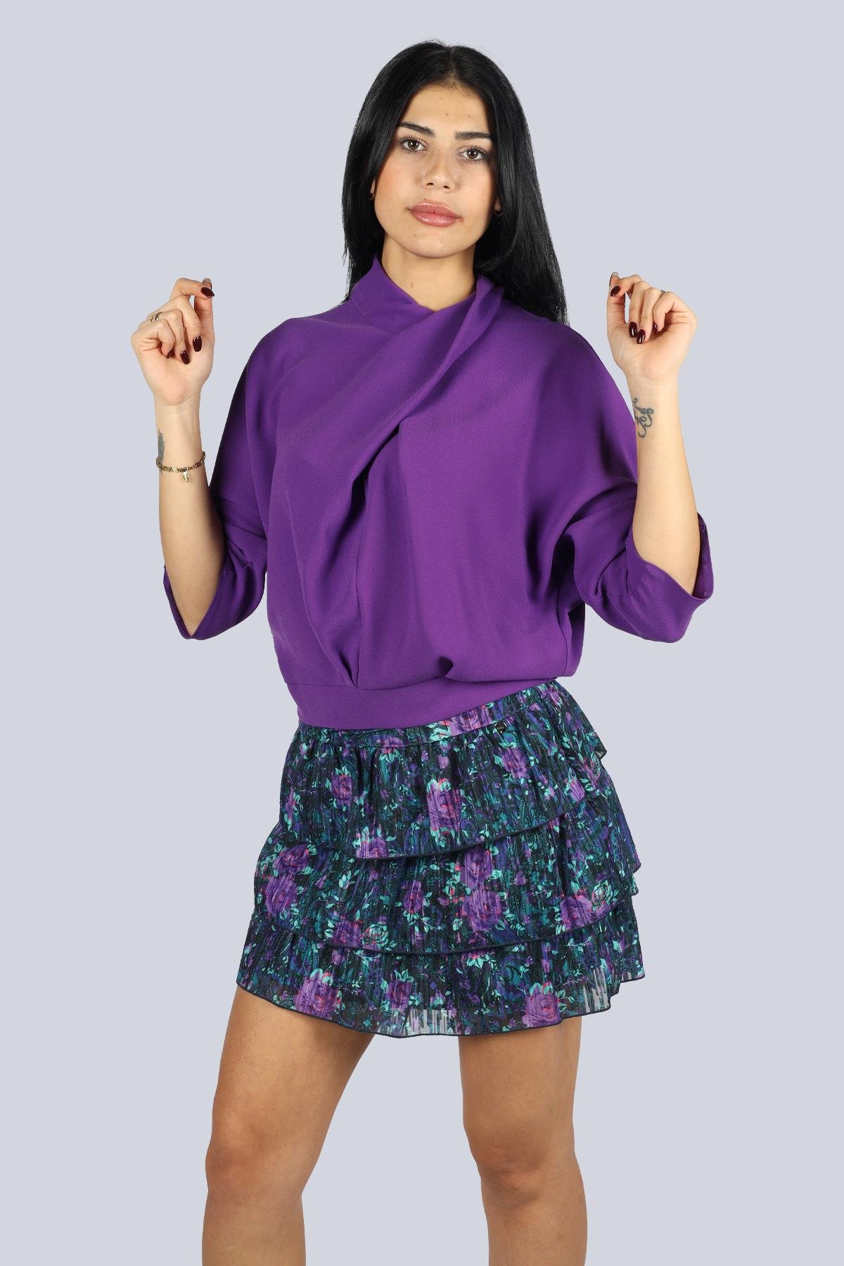 Liu Jo Lıu Jo Kadın Normal Belli Mini Boy Günlük Mor Etek MF3408T3698-Q9905