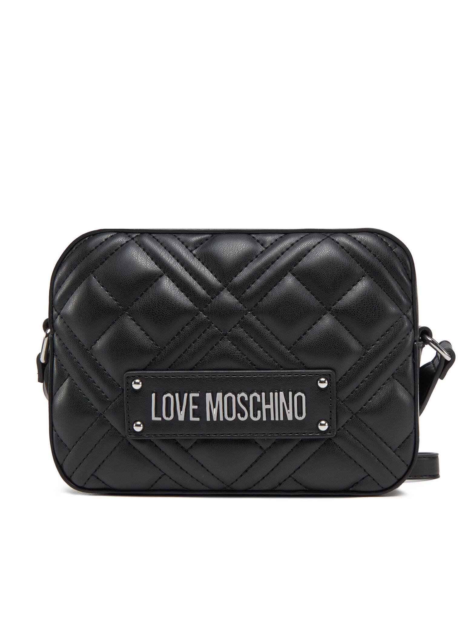 Love Moschino Love Moschino Kadın Kare Kapitone Dikiş Desenli Tek Fermuar Siyah Omuz Çantası JC4150PP1MLA0-00B