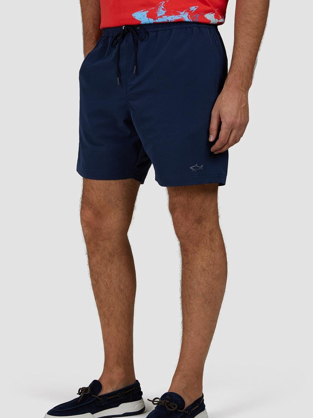 Paul Shark Paul Shark Erkek Beli Lastikli Rahat ve Hafif Kumaşlı Lacivert Deniz Şortu 25415061-013