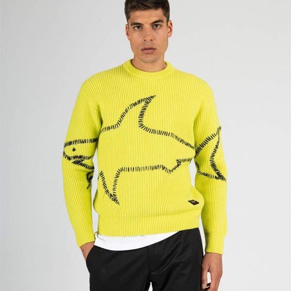 Paul Shark Paul Shark Erkek Marka Logolu Yün Uzun Kollu Sarı Kazak 11311322-202