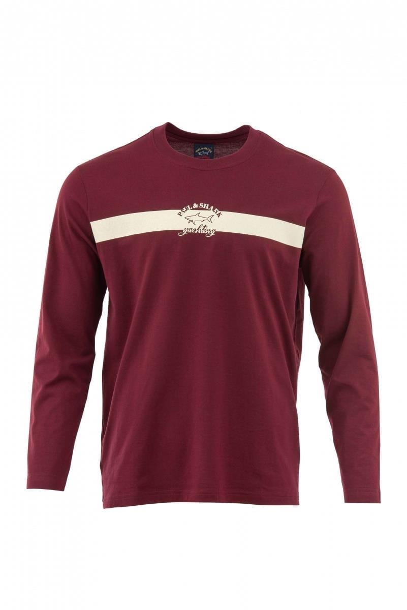 Paul Shark Paul Shark Erkek Marka Logo Detaylı Regular Fit Kısa Kollu Bordo T-Shirt A20P1689-411