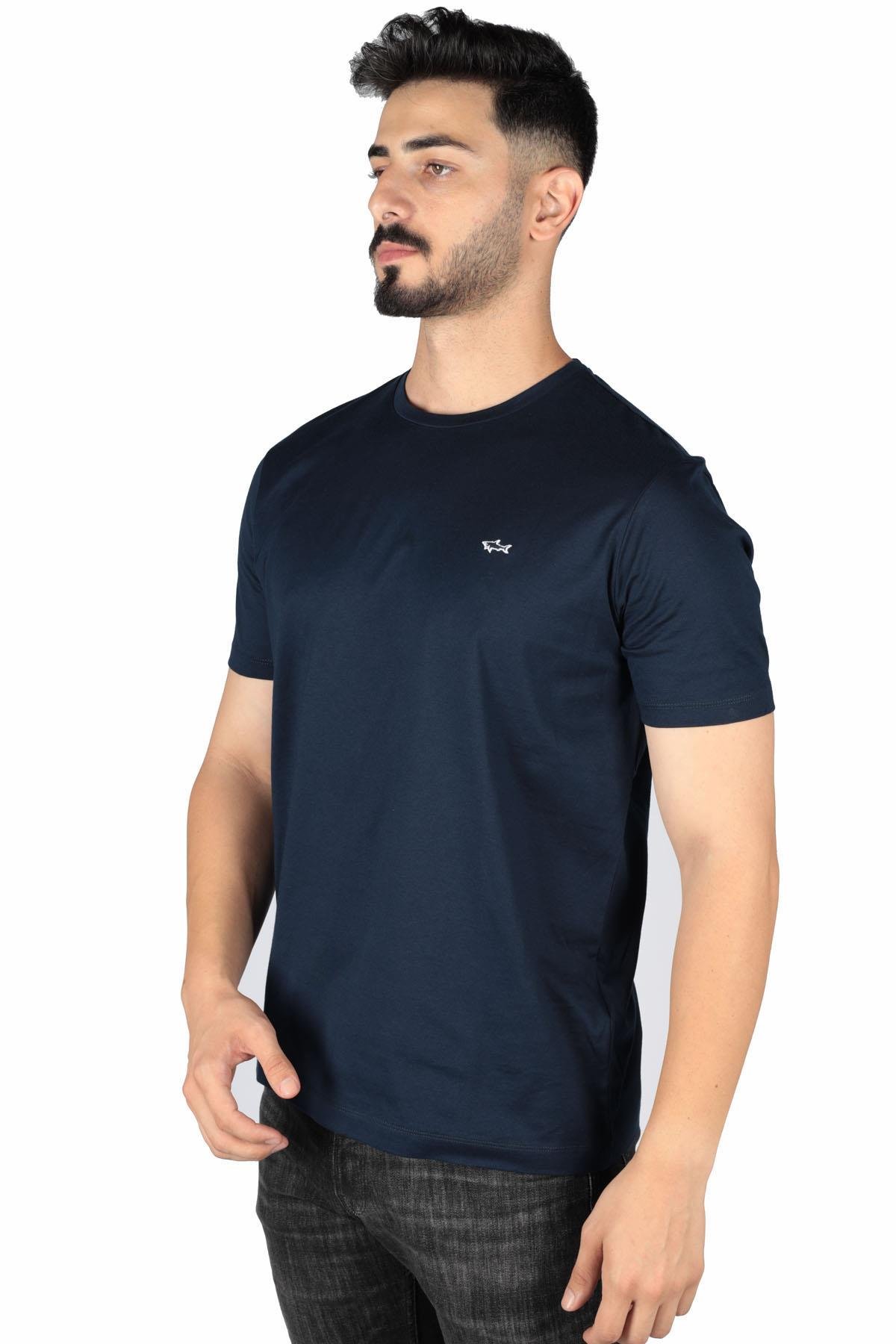 Paul Shark Paul Shark Erkek Marka Logo Detaylı Regular Fit Kısa Kollu Lacivert T-Shirt E20P1074-013