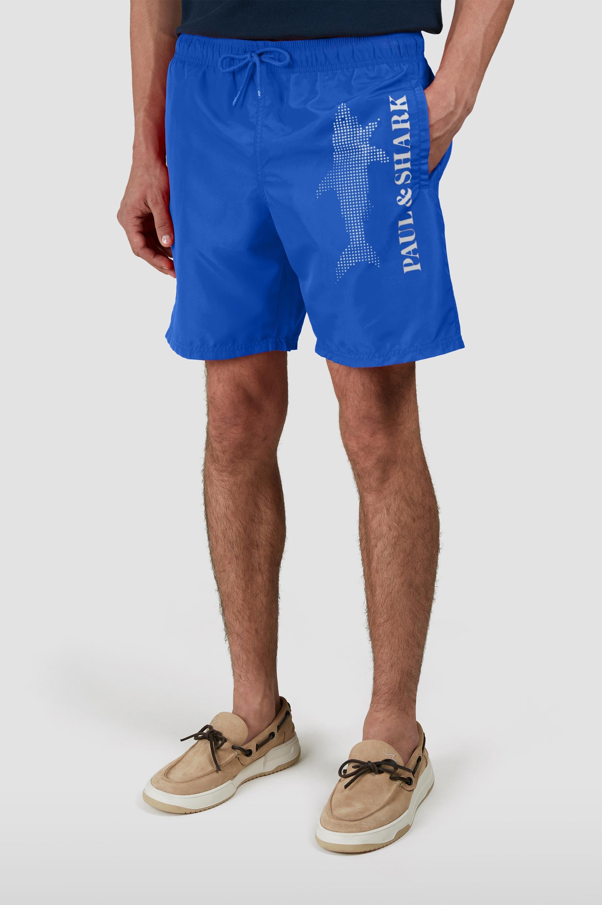 Paul Shark Paul Shark Erkek Normal Kesim Cepli Shark Logolu Mavi Deniz Şortu 25415060-285