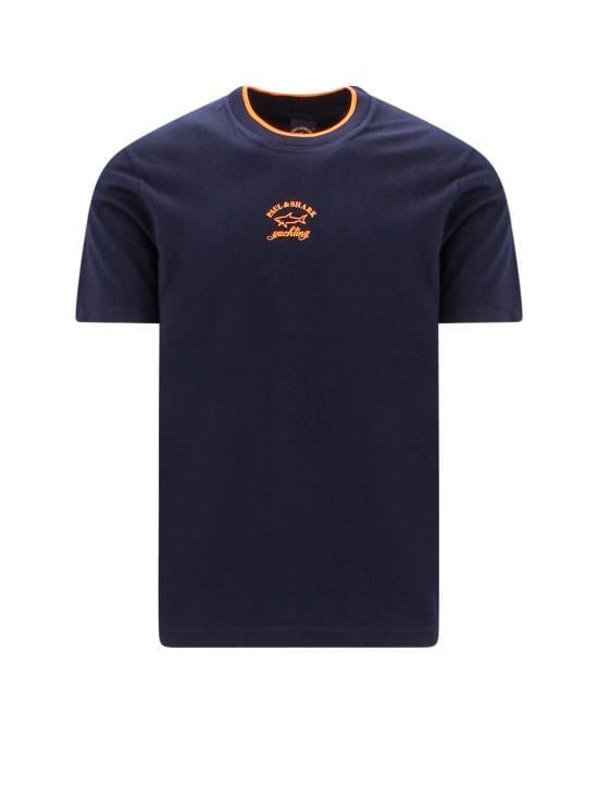 Paul Shark Paul Shark Erkek Pamuklu Regular Fit Düz Kısa Kollu Lacivert T-Shirt 23411053-013