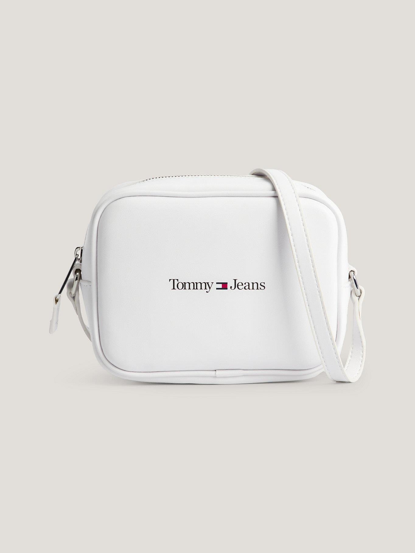 Tommy Hilfiger Tommy Hilfiger Kadın Deri Marka Logolu Fermuarlı Günlük Kullanım Beyaz Omuz Çantası AW0AW15029-YBR