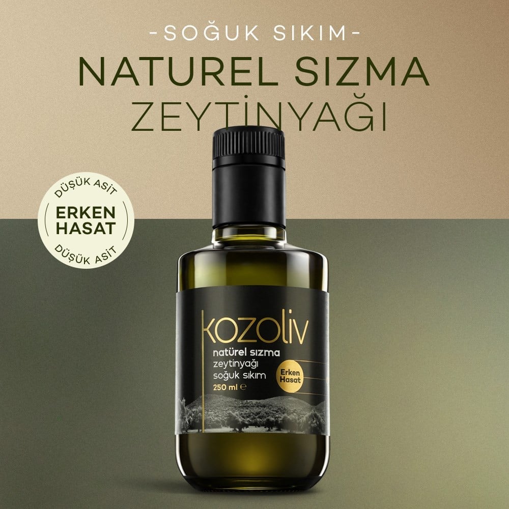 2025-26 Yeni Sezon Erken Hasat Soğuk Sıkım Zeytinyağı 250 ML Cam Şişe Erken Hasat Natürel Sızma Zeytinyağı