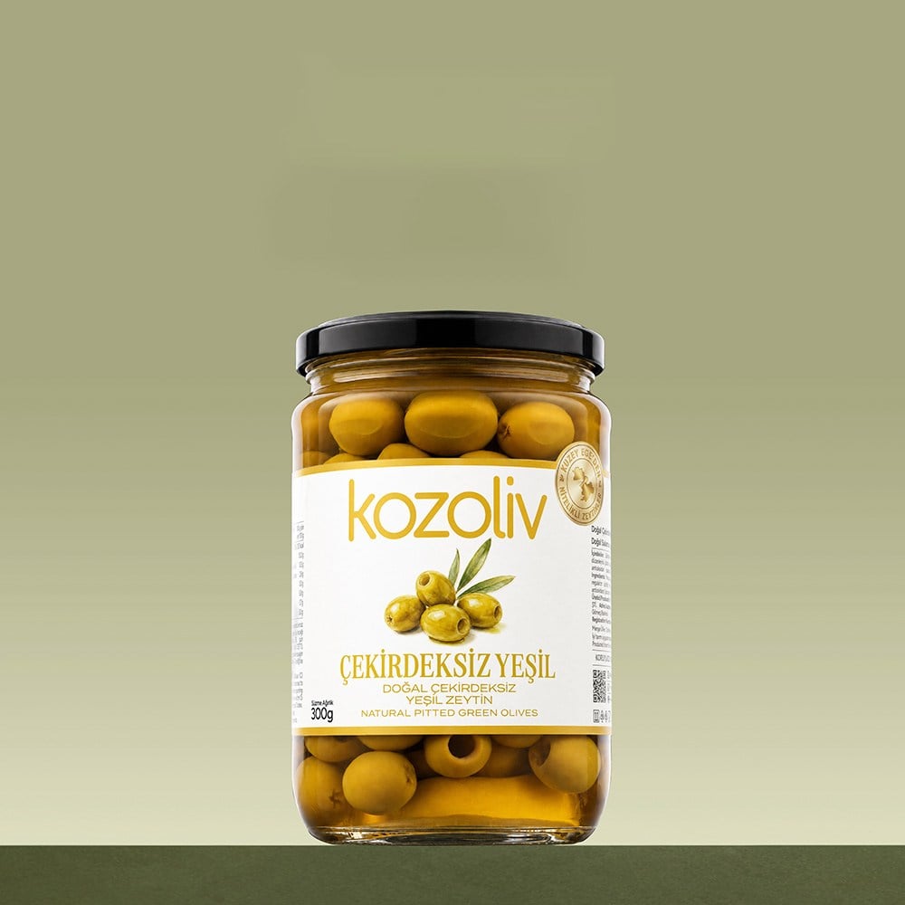 Doğal Çekirdeksiz Yeşil Zeytin 300 gr Green Olives