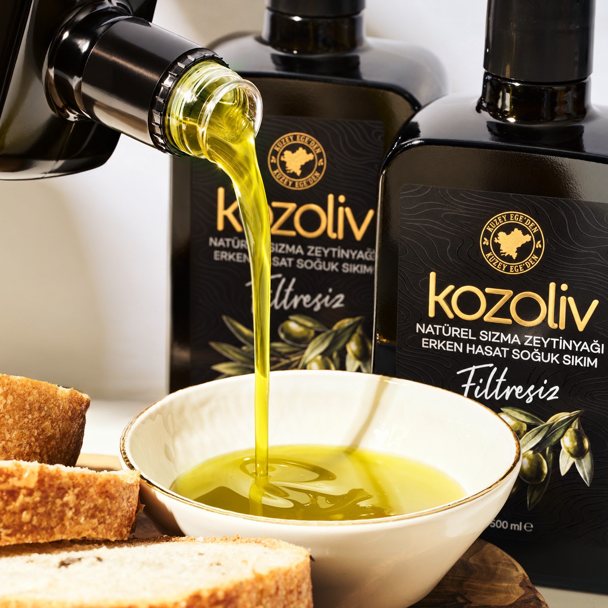 Filtresiz Yeni Mahsul Erken Hasat Natürel Sızma Soğuk Sıkım Zeytinyağı 500 ml 2026-2027 Sezon Soğuk Sıkım Natürel Sızma Zeytinyağı