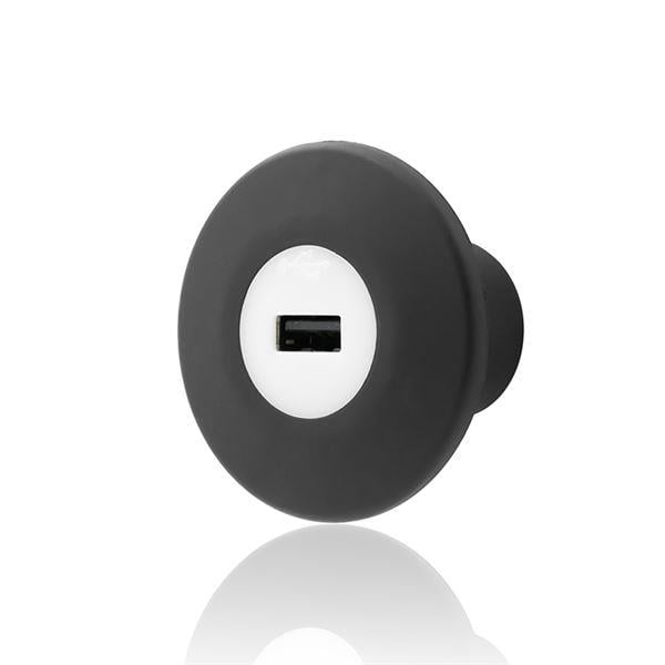 12V 24V 1A USB SARJ ÜNİTESİ SİYAH GÖVDE LEDSIZ
