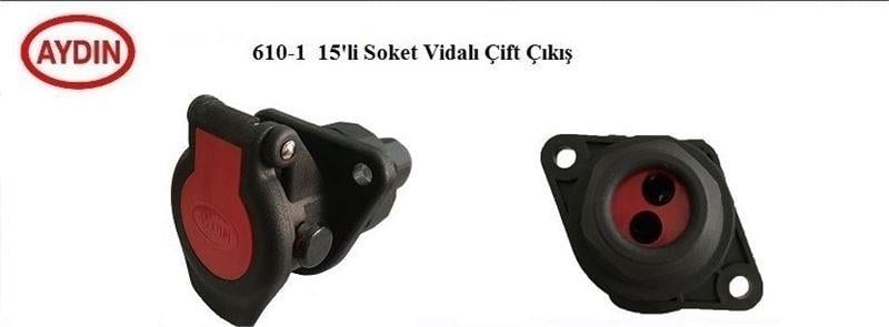 15LI Soket Vidali çift çikisli