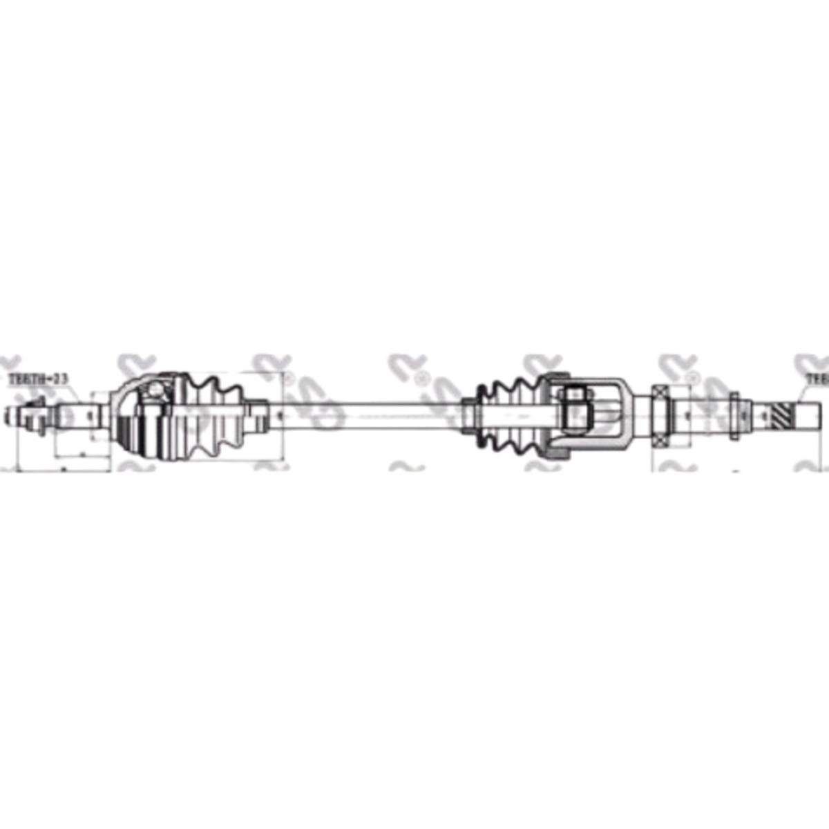 ON AKS KOMPLE SAG LOGAN MCV CLIO III MODUS 1,5DCI (DIS FREZE:23 IC FREZE:26 UZUNLUK:897)