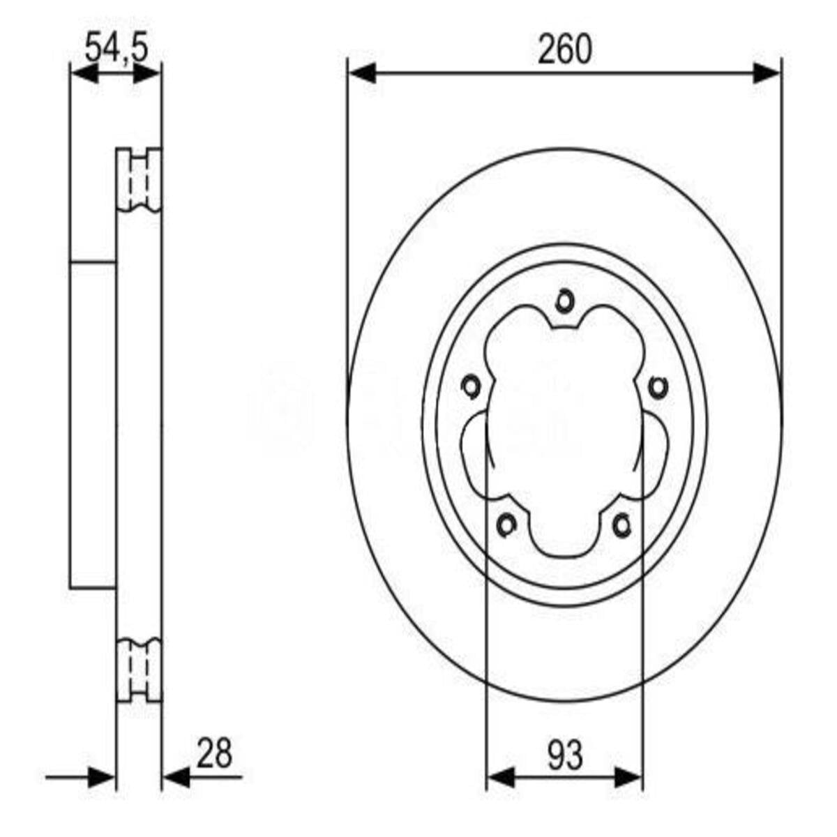 FREN DISK ON HAVA KANALLI 280-5 ( FORD: TRANSIT V347 06 -  )O.CEKER